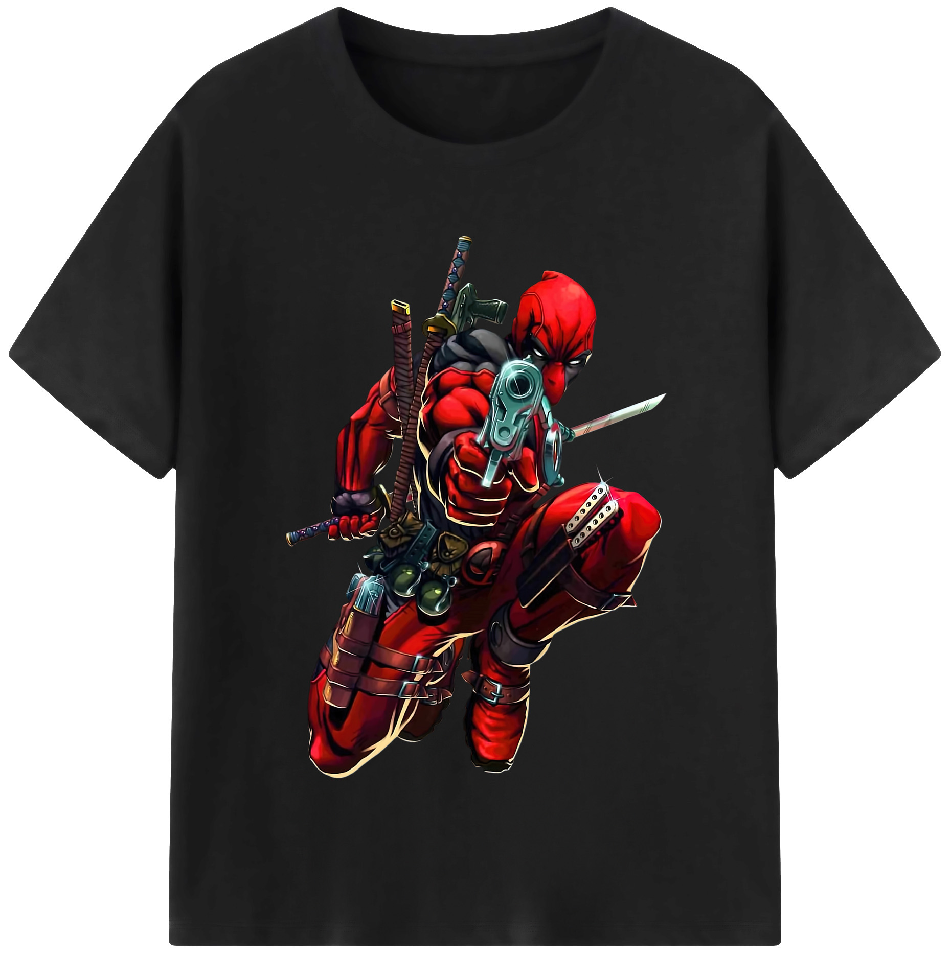 （画像用） Deadpool デッドプール レディースカジュアルプリントTシャツ（綿100％）