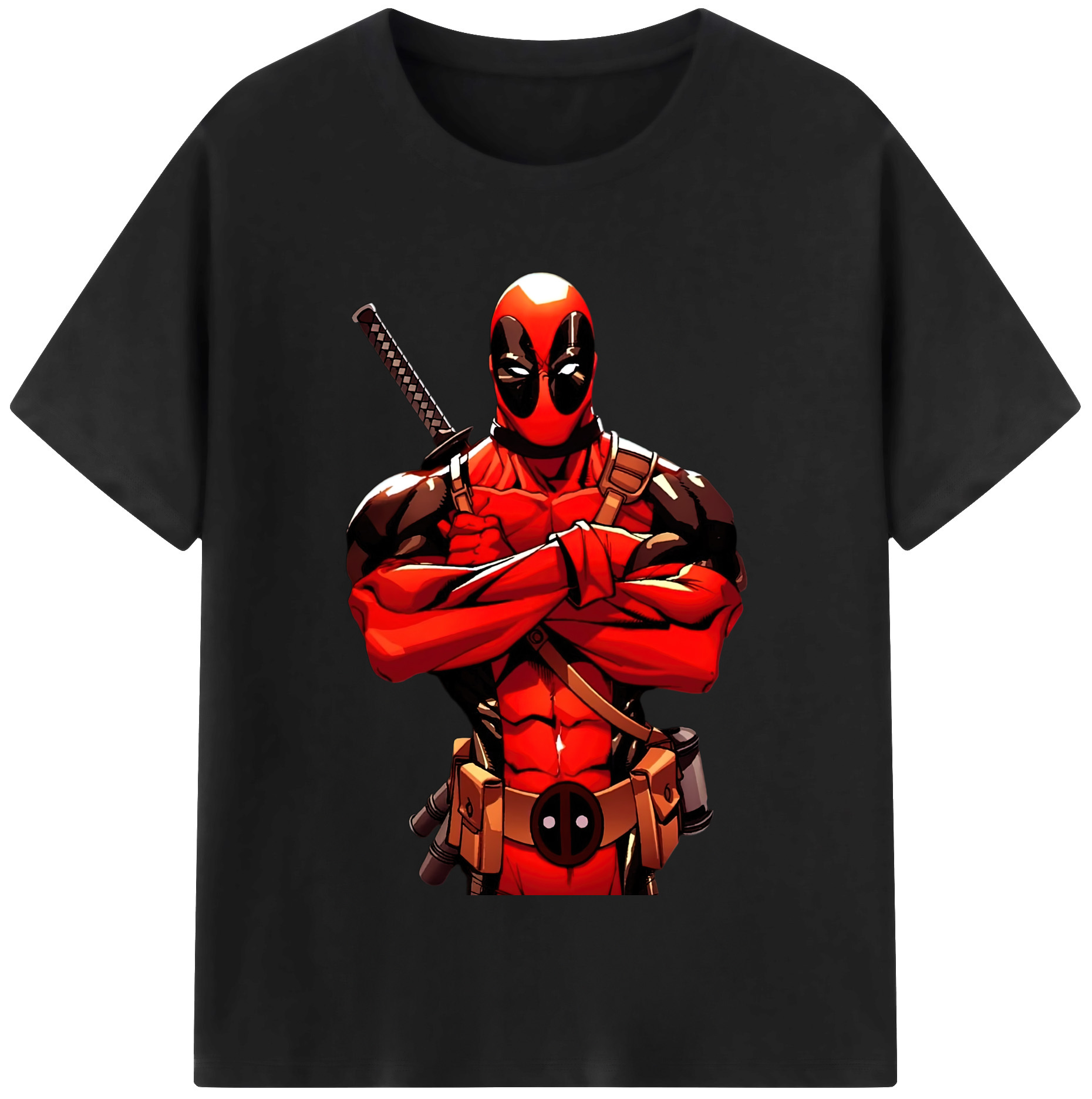 （画像用） Deadpool デッドプール レディースカジュアルプリントTシャツ（綿100％）