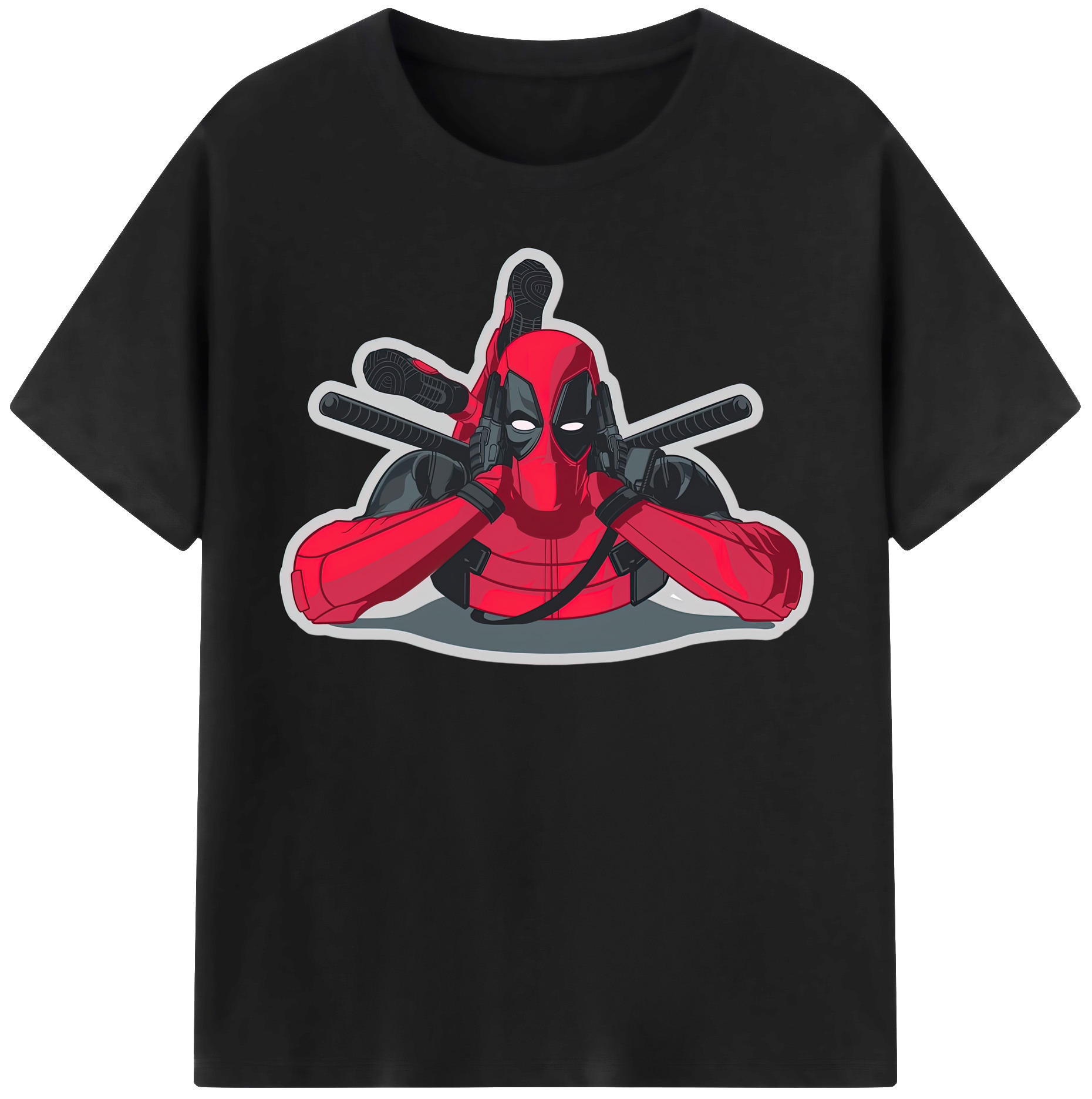 （画像用） Deadpool デッドプール レディースカジュアルプリントTシャツ（綿100％）