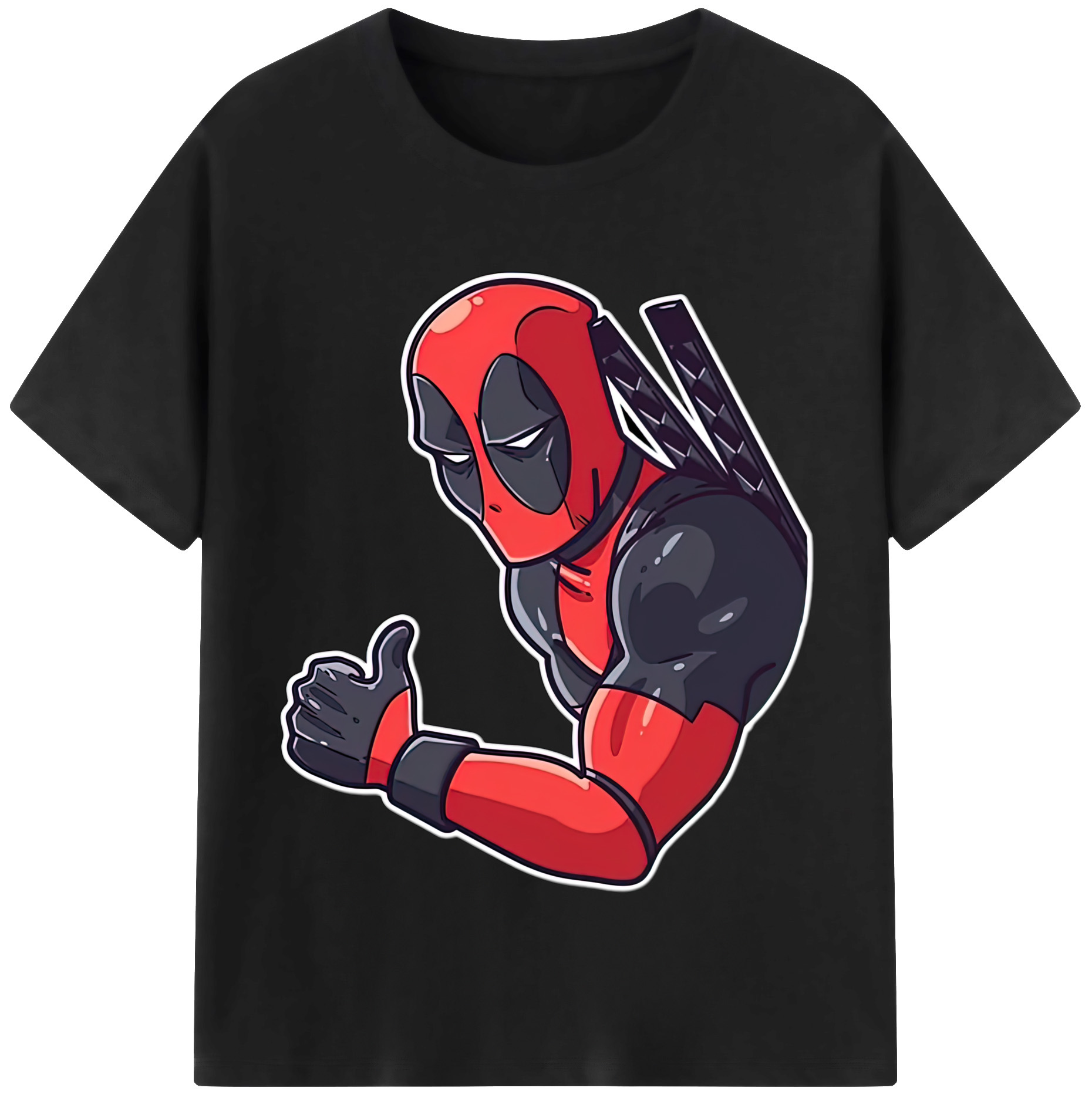 （画像用） Deadpool デッドプール レディースカジュアルプリントTシャツ（綿100％）
