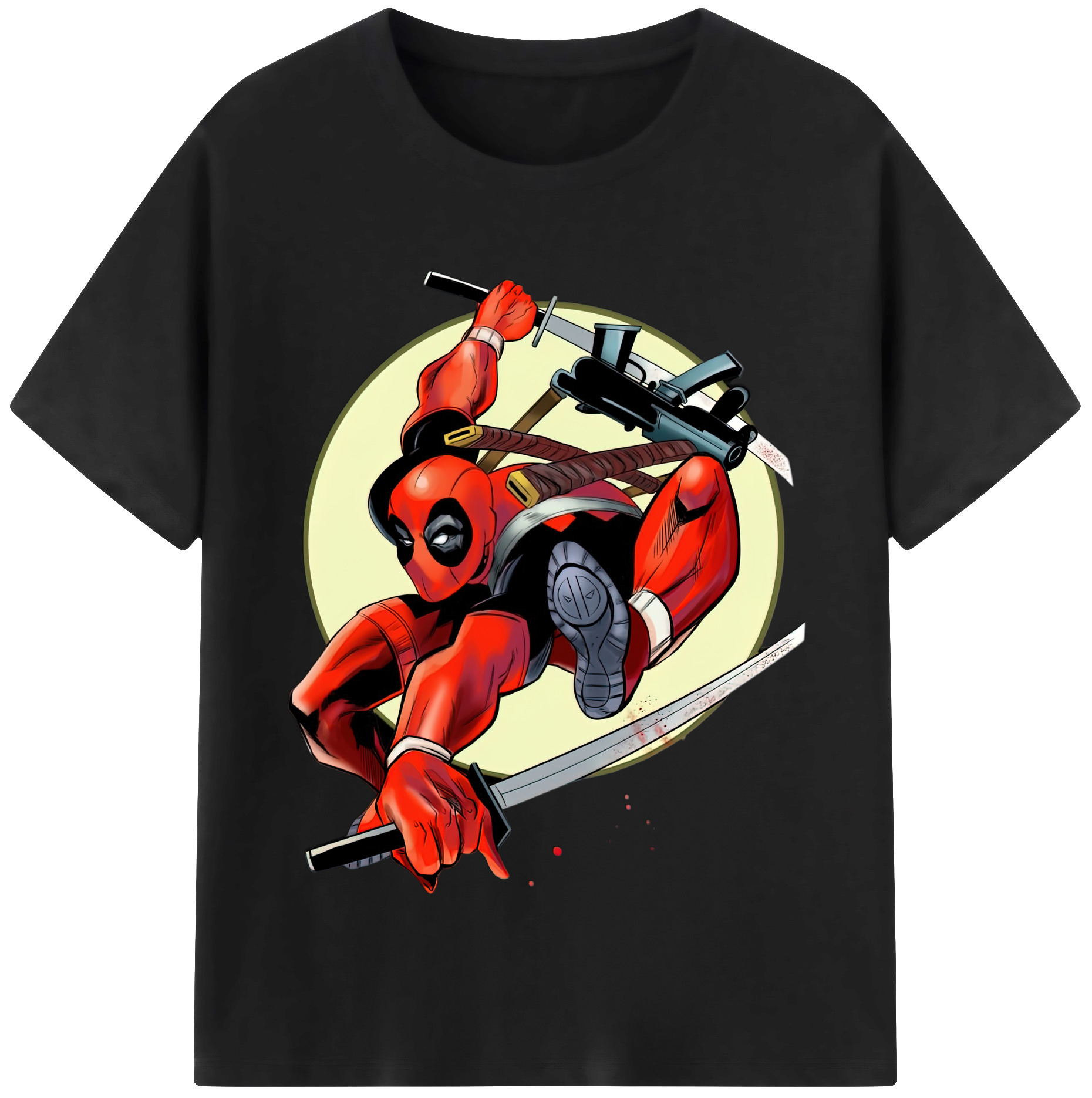 （画像用） Deadpool デッドプール レディースカジュアルプリントTシャツ（綿100％）