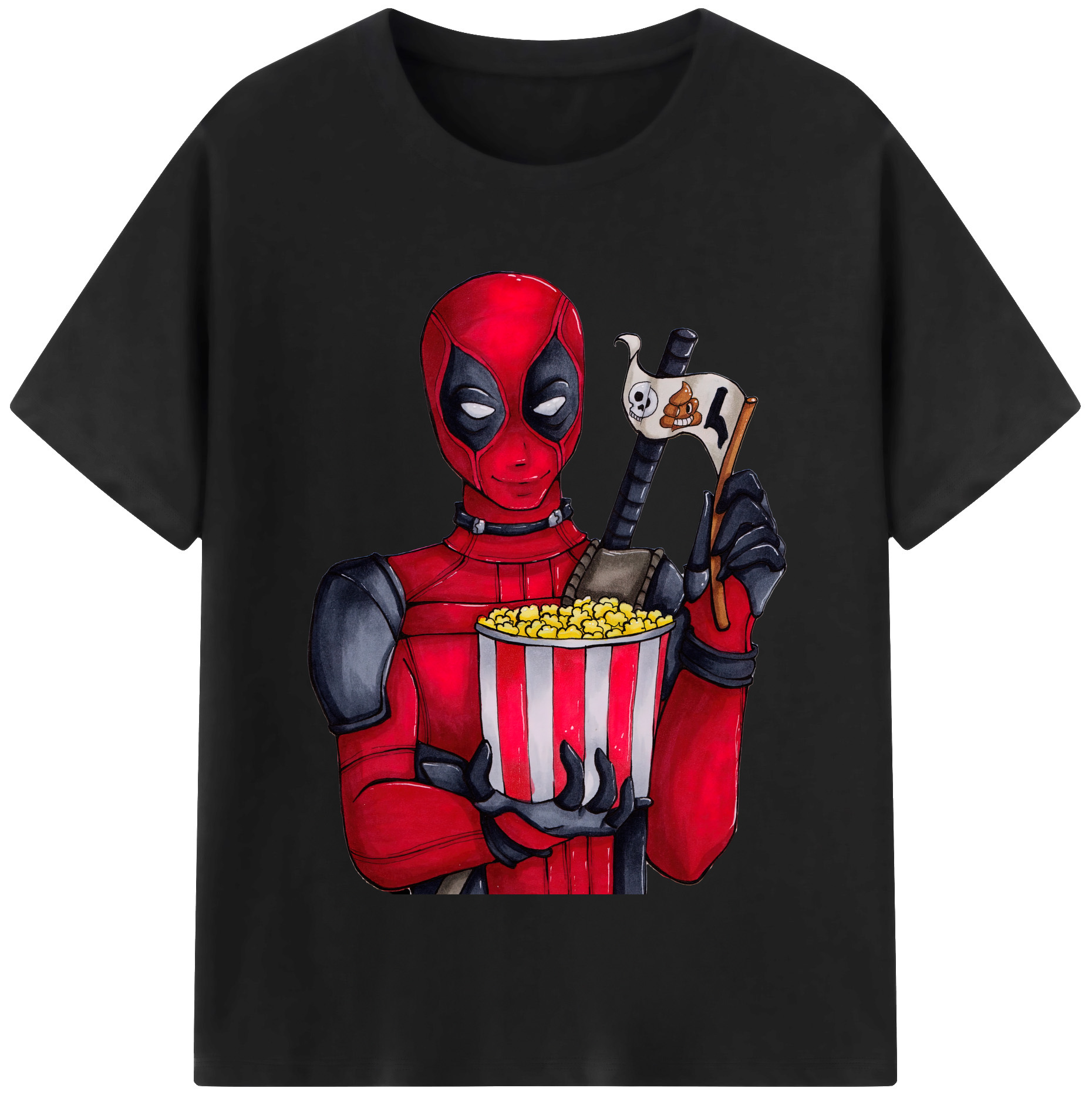（画像用） Deadpool デッドプール レディースカジュアルプリントTシャツ（綿100％）