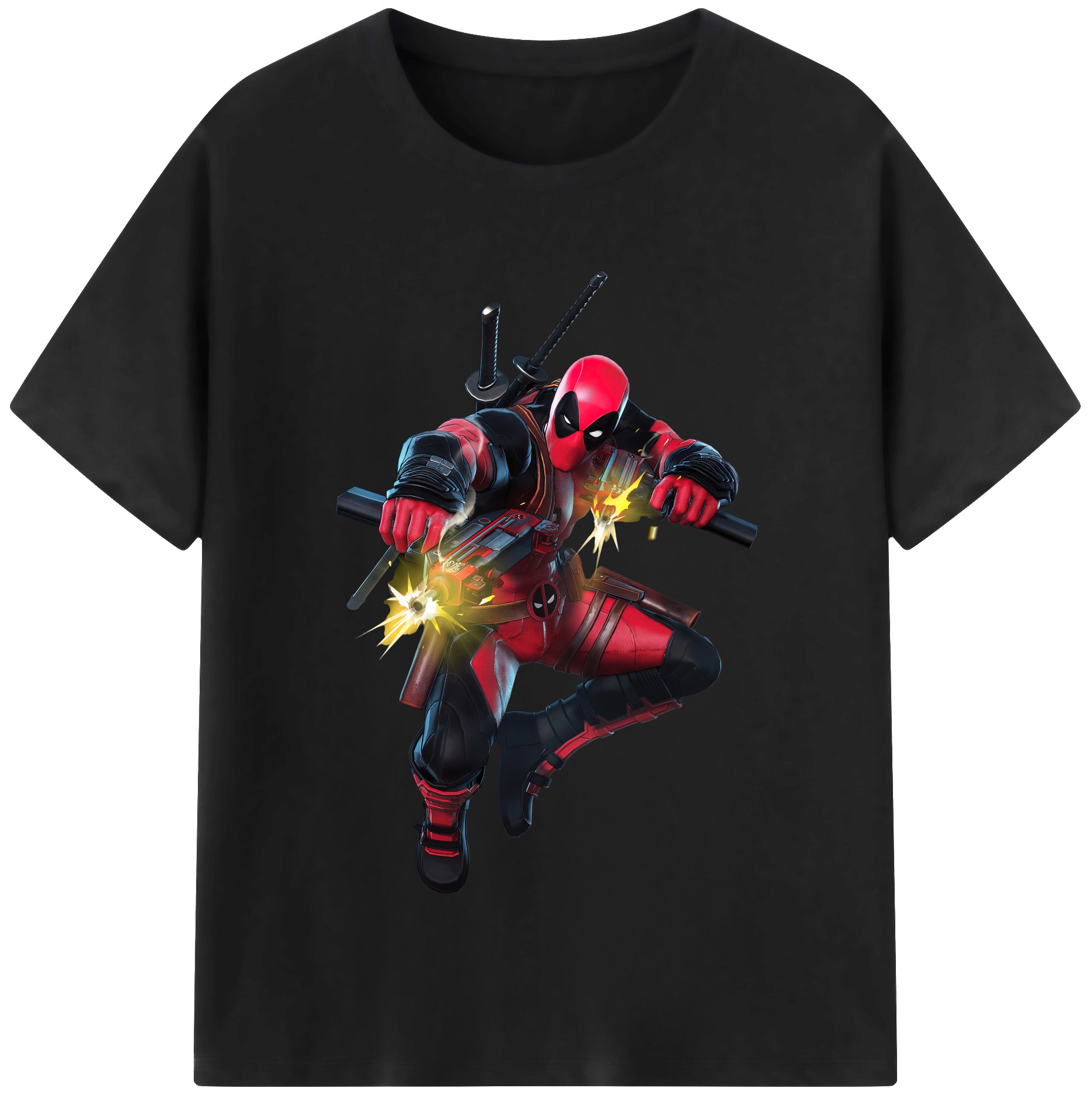 （画像用） Deadpool デッドプール レディースカジュアルプリントTシャツ（綿100％）