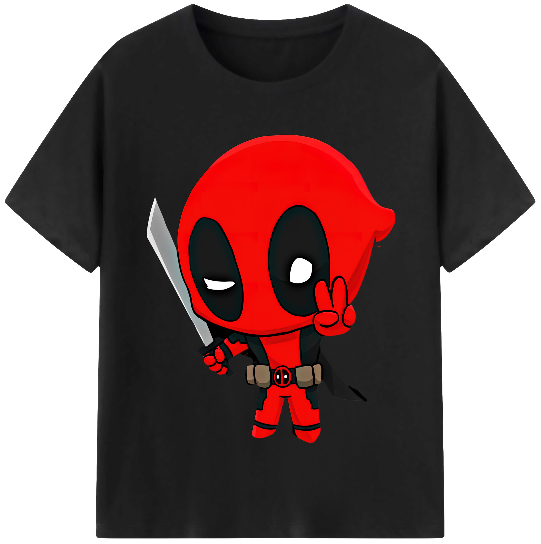 （画像用） Deadpool デッドプール レディースカジュアルプリントTシャツ（綿100％）