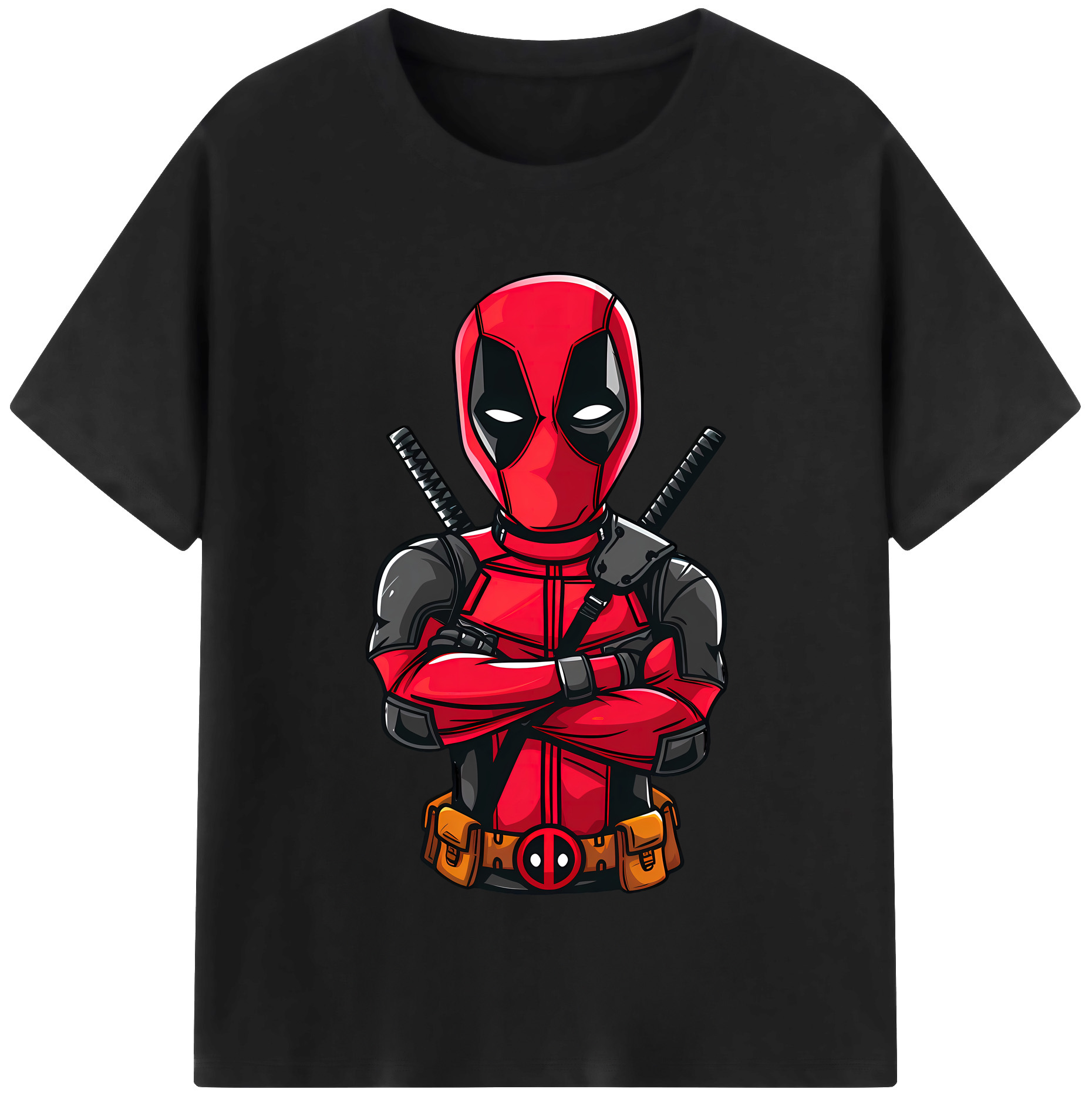 （画像用） Deadpool デッドプール レディースカジュアルプリントTシャツ（綿100％）