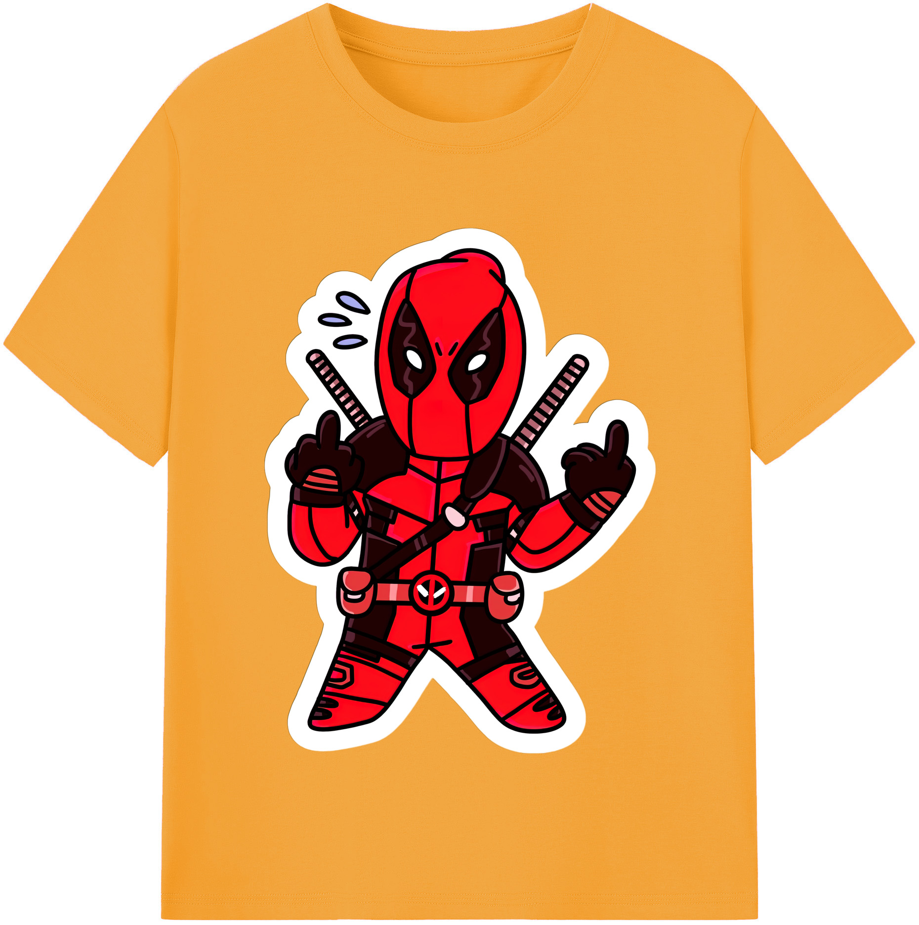（画像用） Deadpool デッドプール レディースカジュアルプリントTシャツ（綿100％）