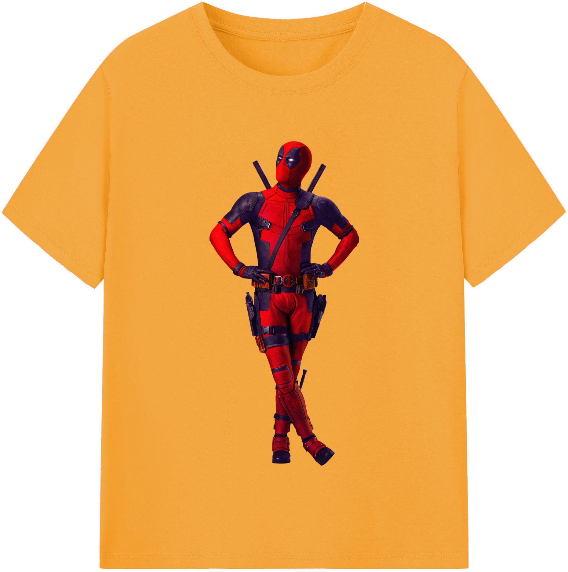 （画像用） Deadpool デッドプール レディースカジュアルプリントTシャツ（綿100％）
