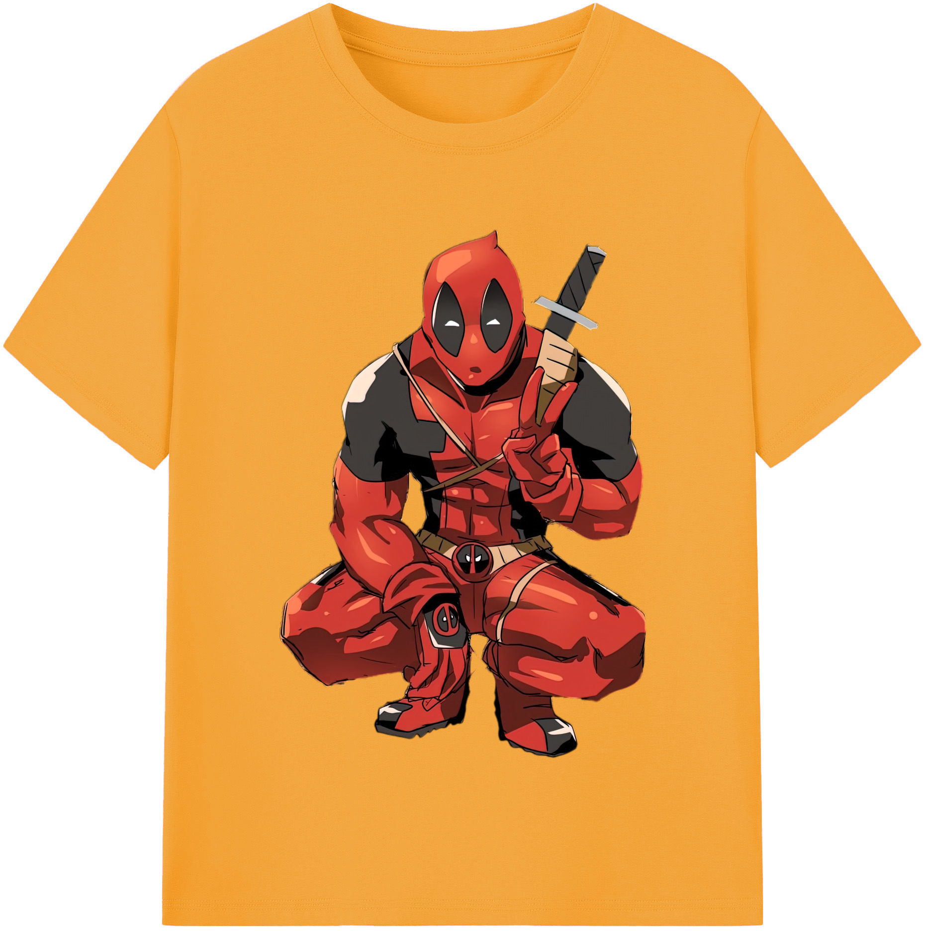 （画像用） Deadpool デッドプール レディースカジュアルプリントTシャツ（綿100％）