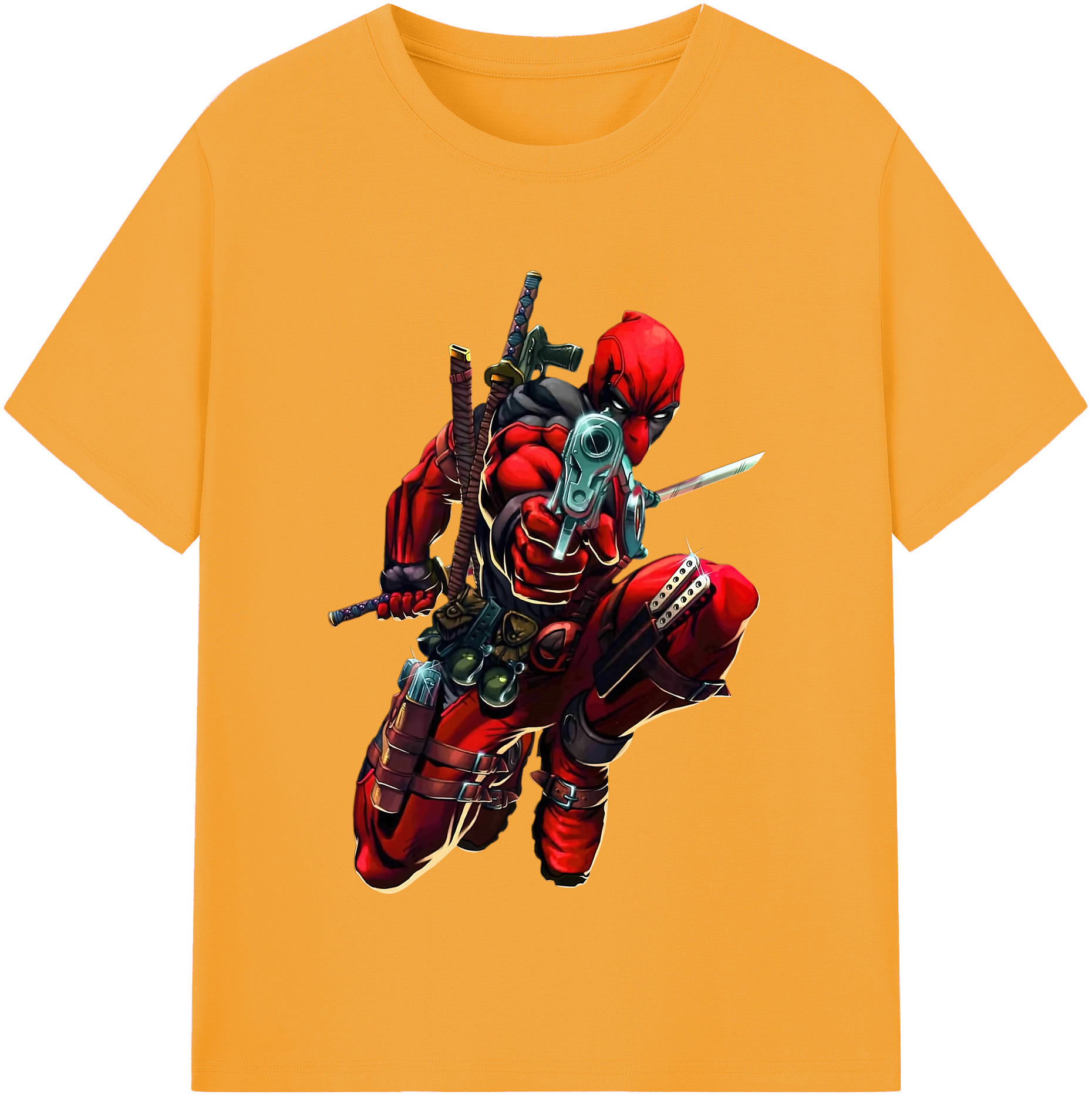 （画像用） Deadpool デッドプール レディースカジュアルプリントTシャツ（綿100％）