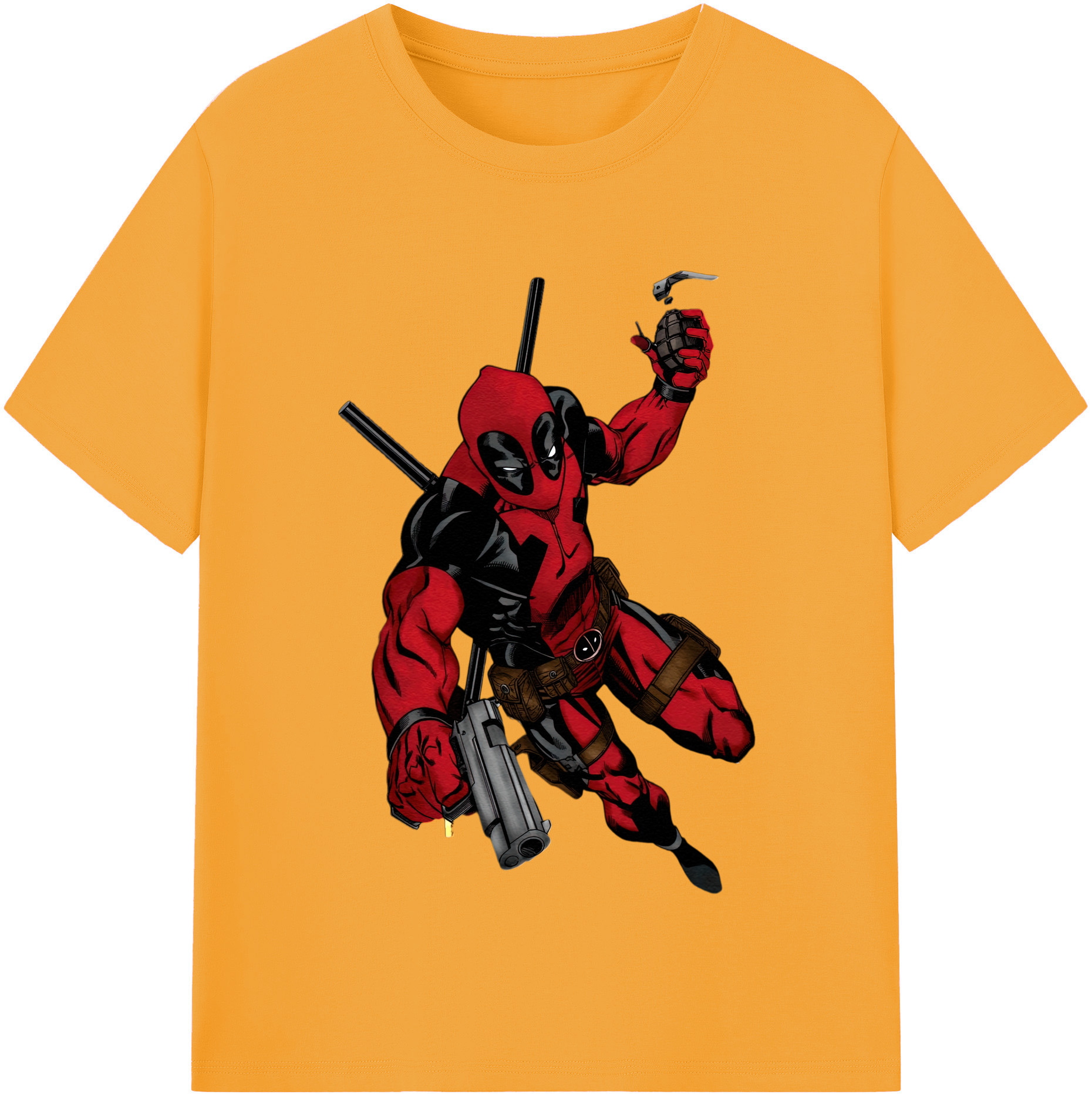 （画像用） Deadpool デッドプール レディースカジュアルプリントTシャツ（綿100％）