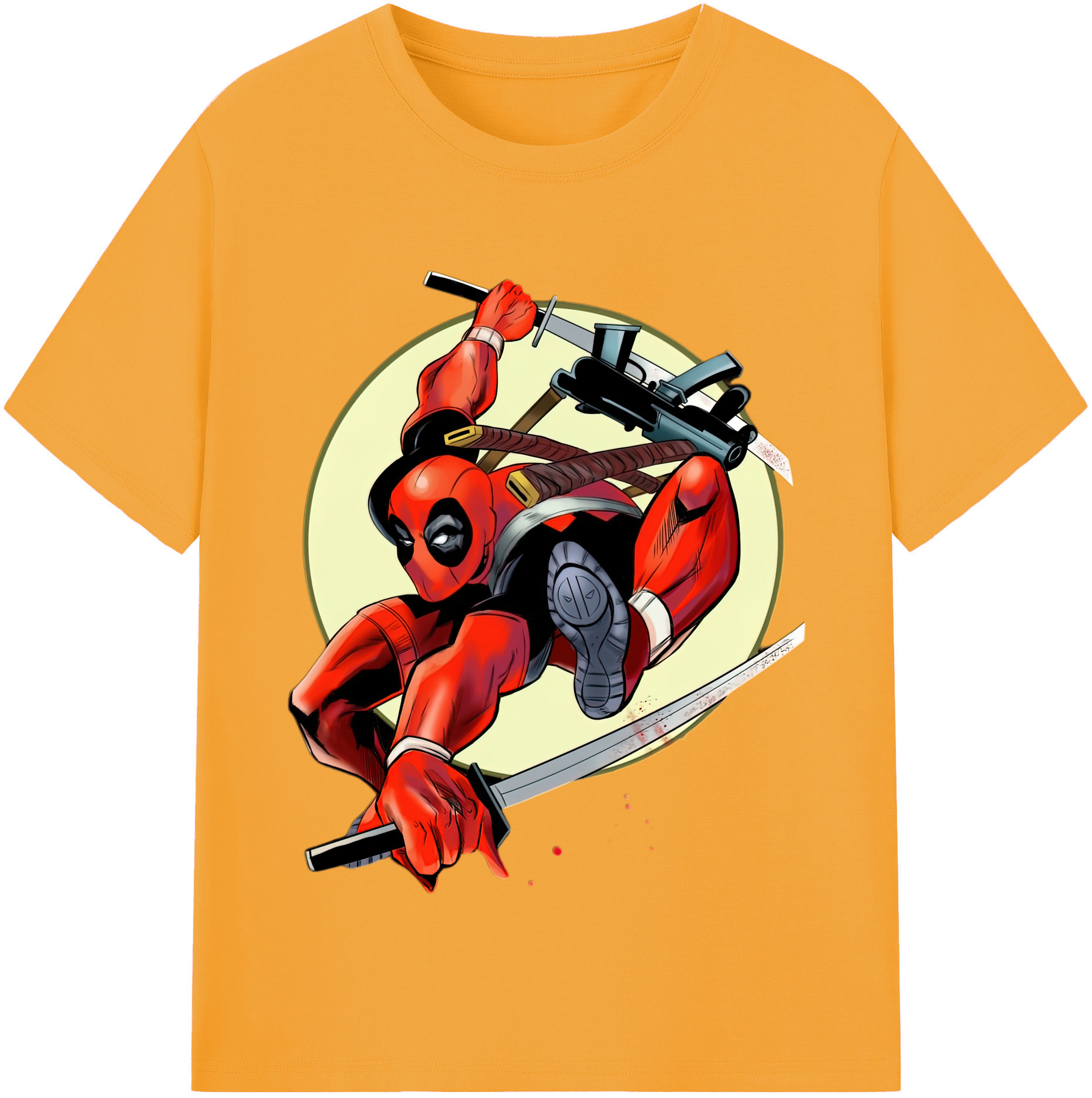 （画像用） Deadpool デッドプール レディースカジュアルプリントTシャツ（綿100％）