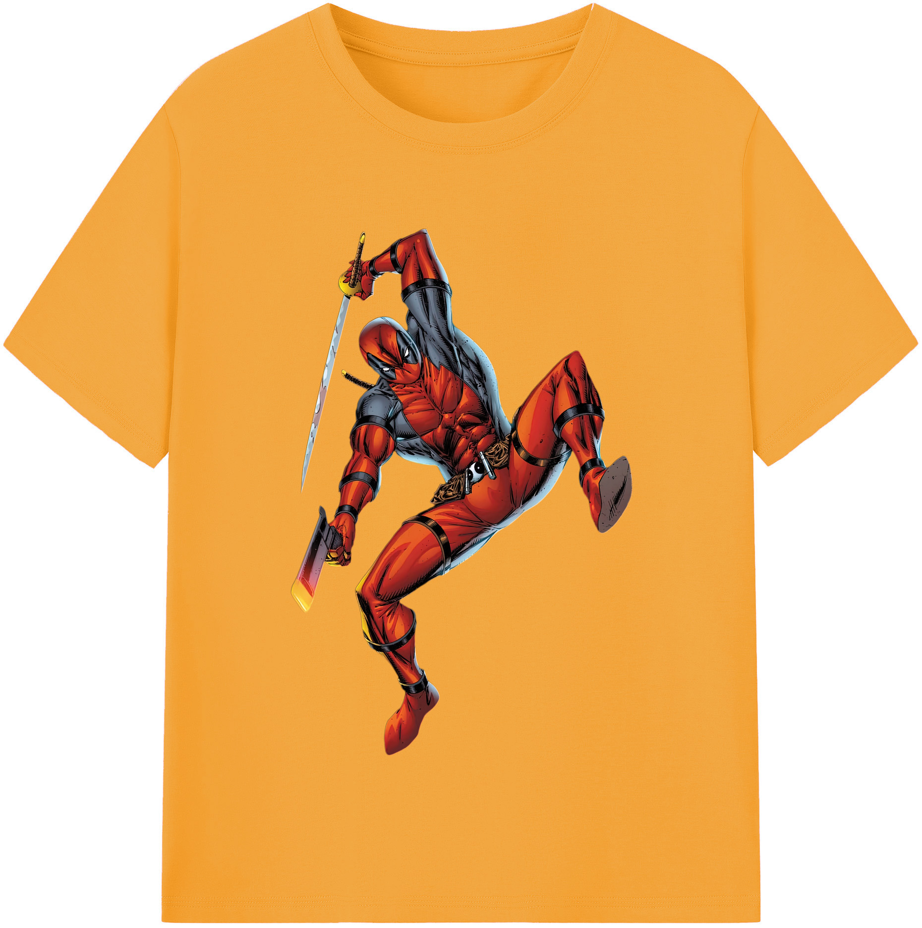 （画像用） Deadpool デッドプール レディースカジュアルプリントTシャツ（綿100％）
