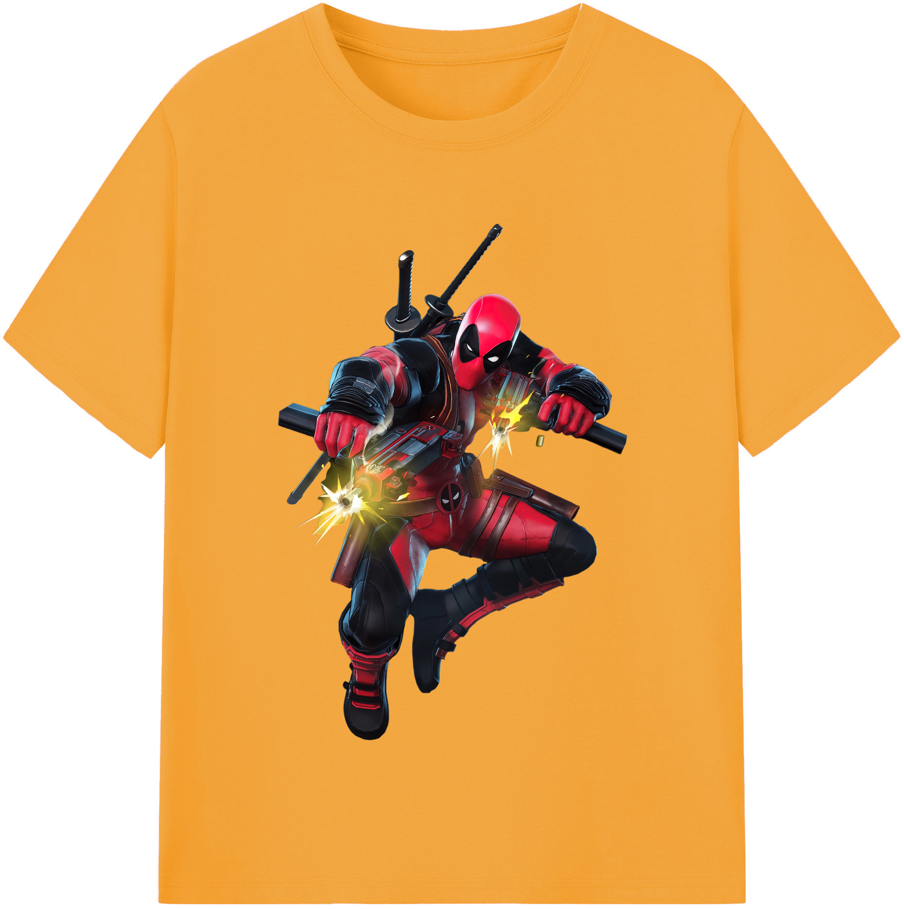 （画像用） Deadpool デッドプール レディースカジュアルプリントTシャツ（綿100％）