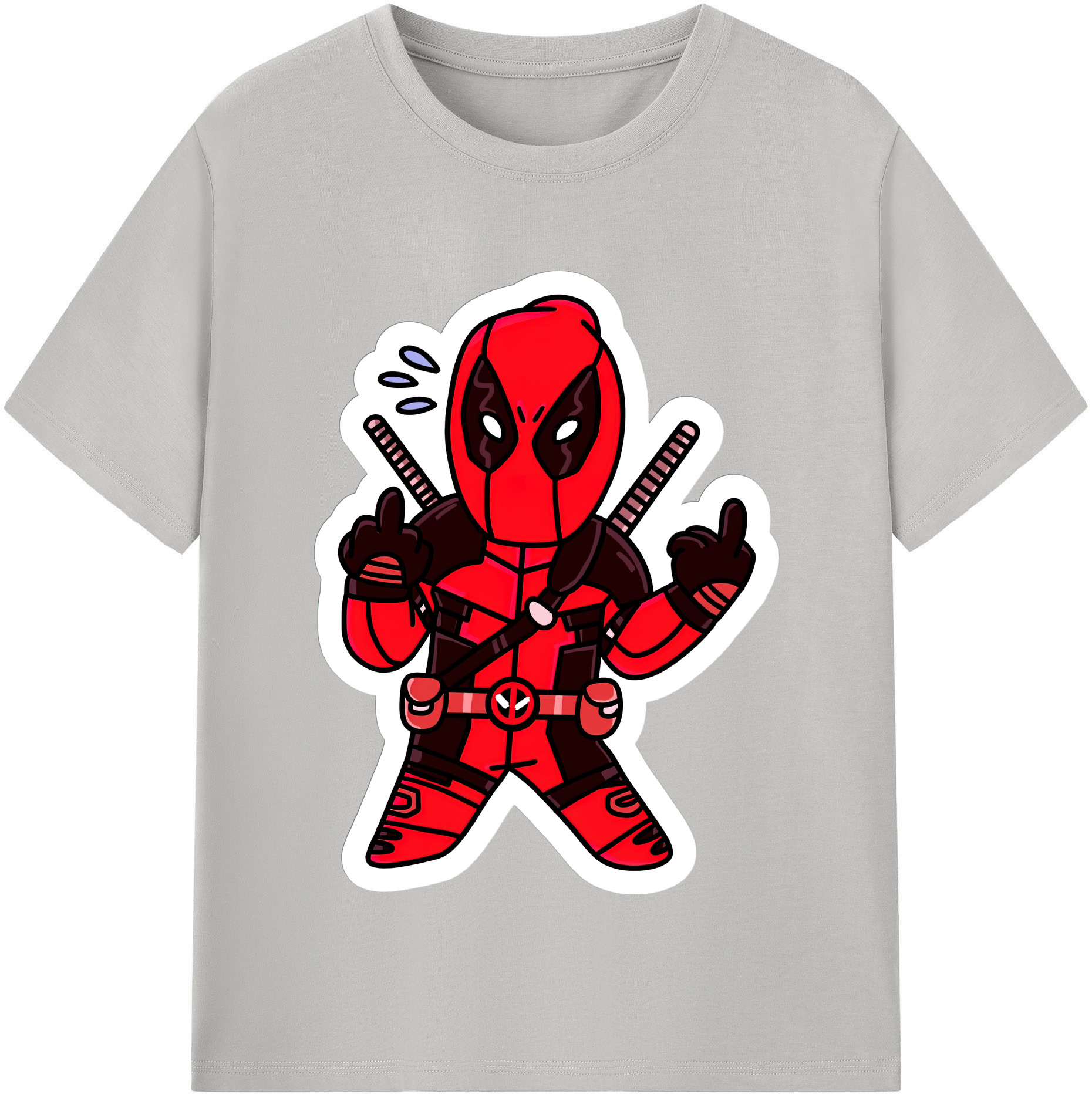 （画像用） Deadpool デッドプール レディースカジュアルプリントTシャツ（綿100％）