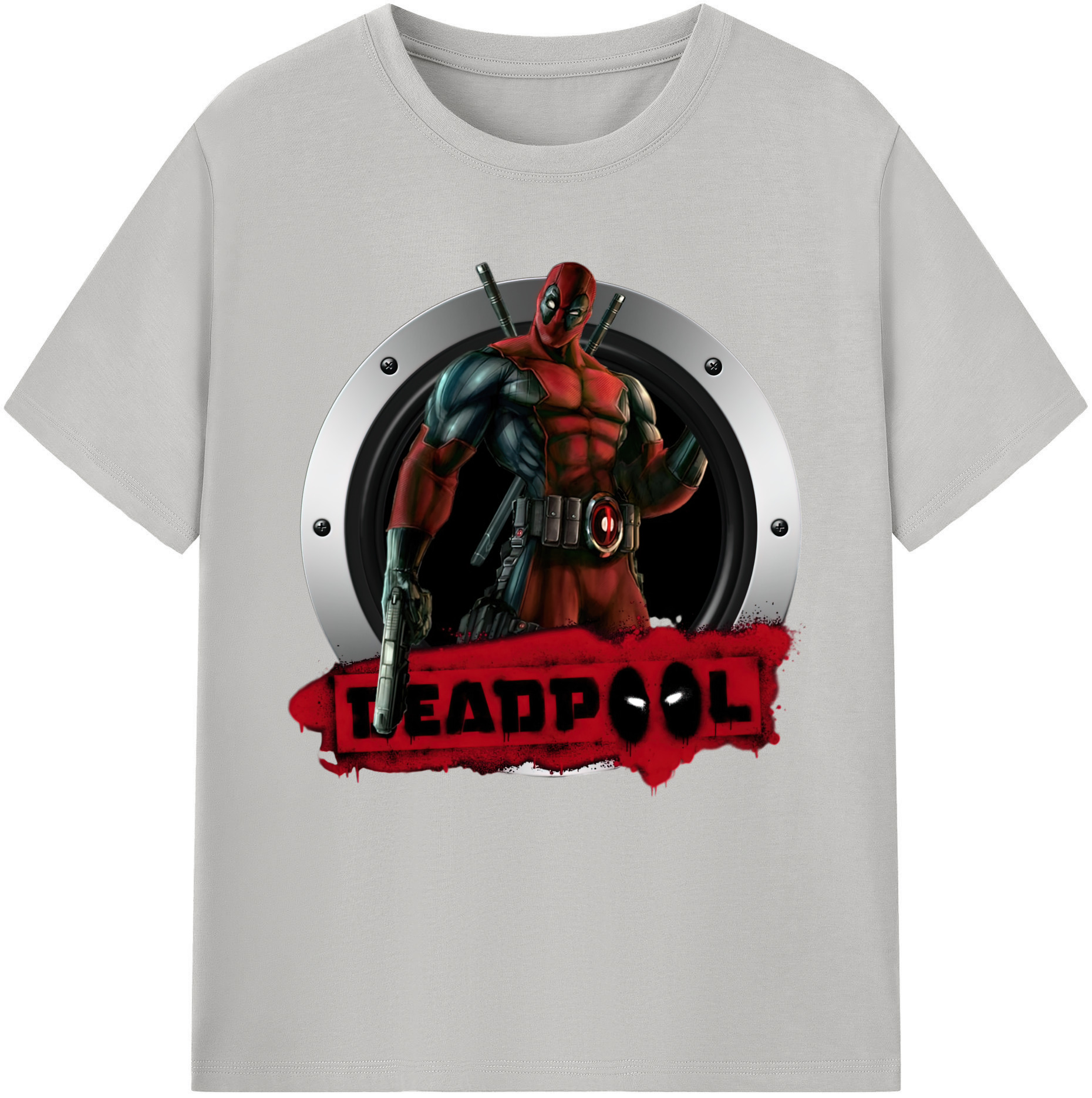 （画像用） Deadpool デッドプール レディースカジュアルプリントTシャツ（綿100％）