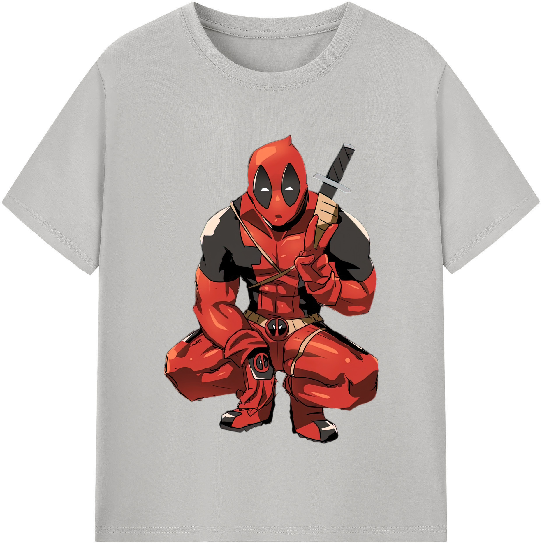 （画像用） Deadpool デッドプール レディースカジュアルプリントTシャツ（綿100％）