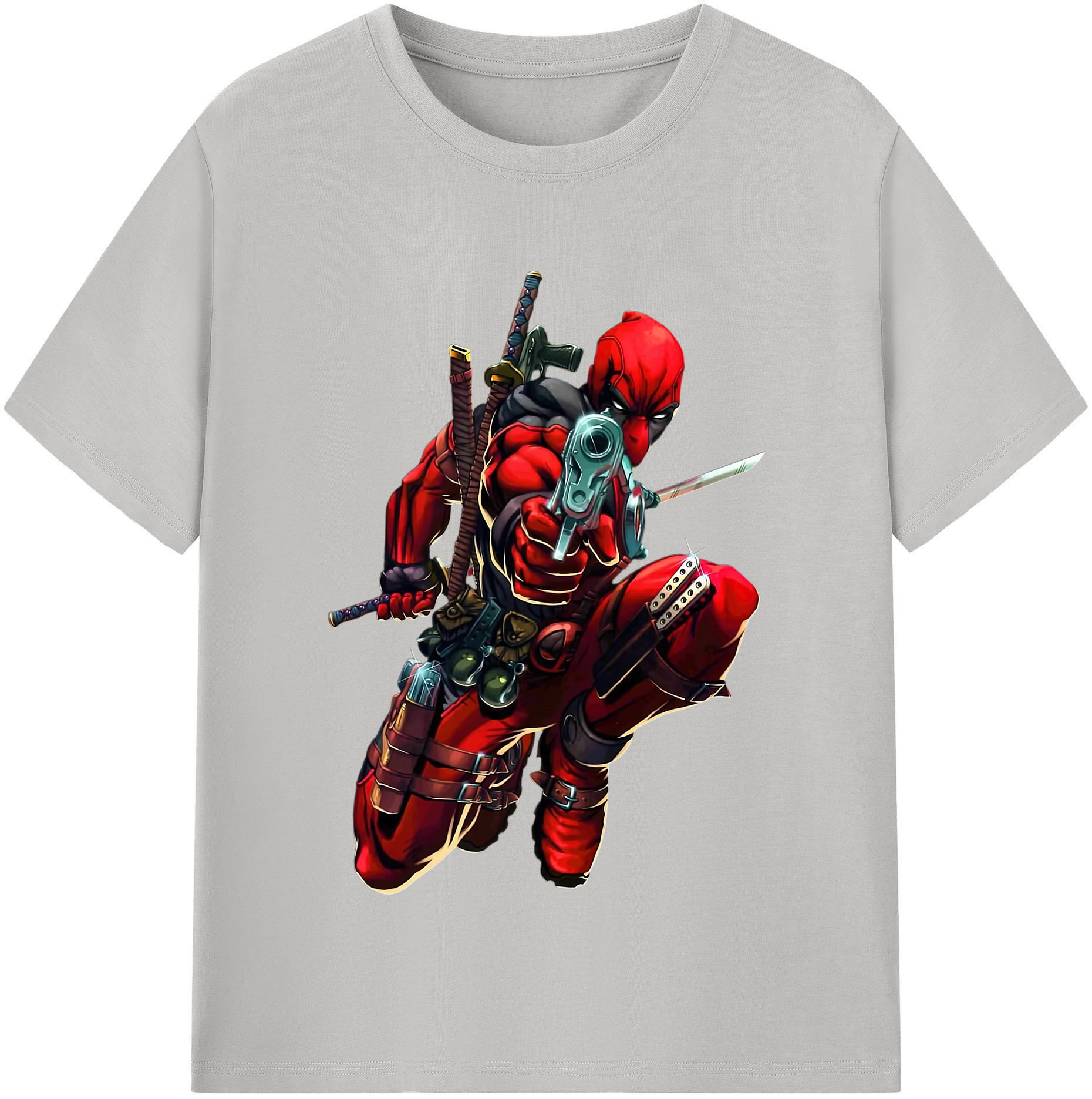 （画像用） Deadpool デッドプール レディースカジュアルプリントTシャツ（綿100％）