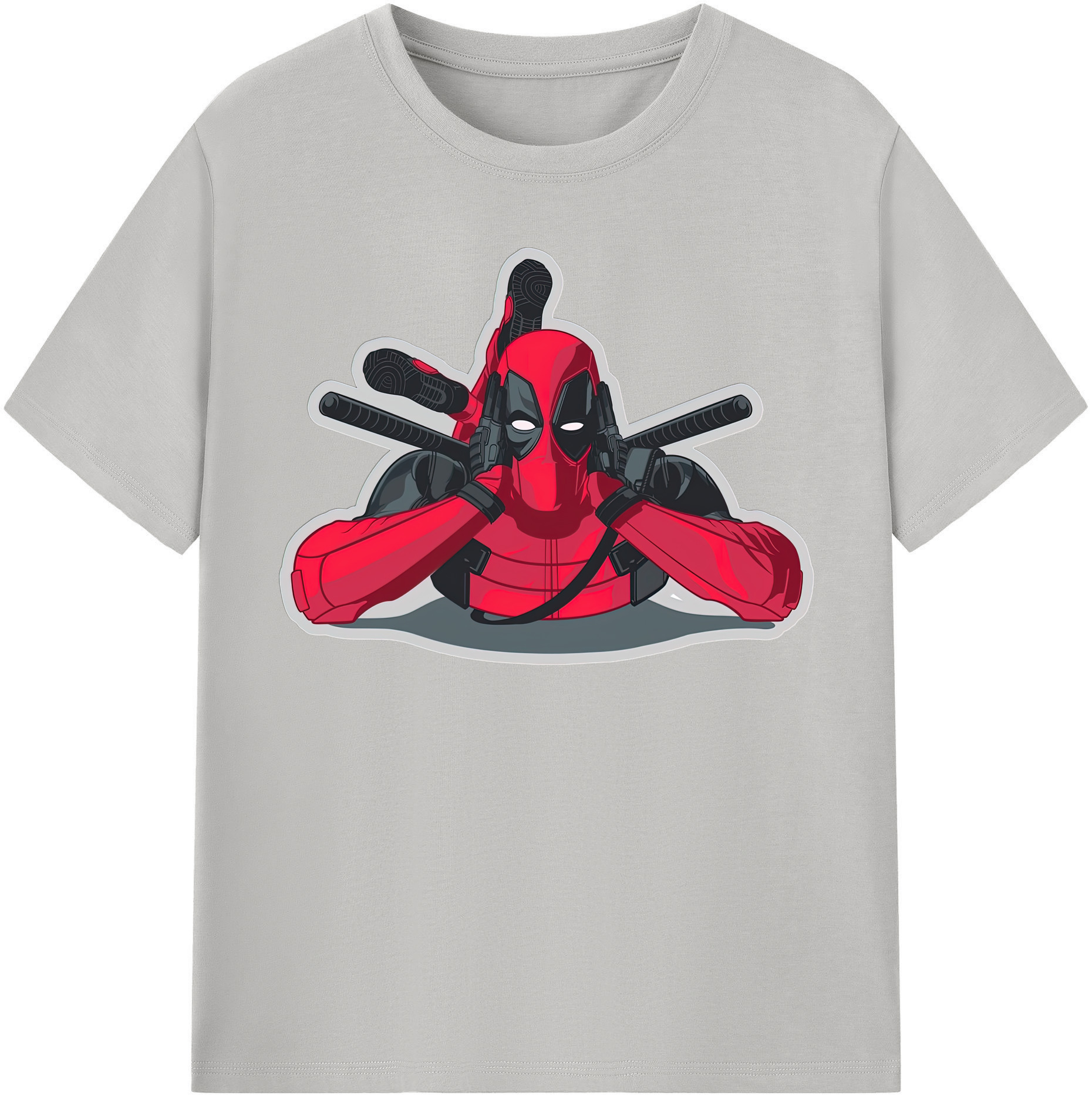 （画像用） Deadpool デッドプール レディースカジュアルプリントTシャツ（綿100％）