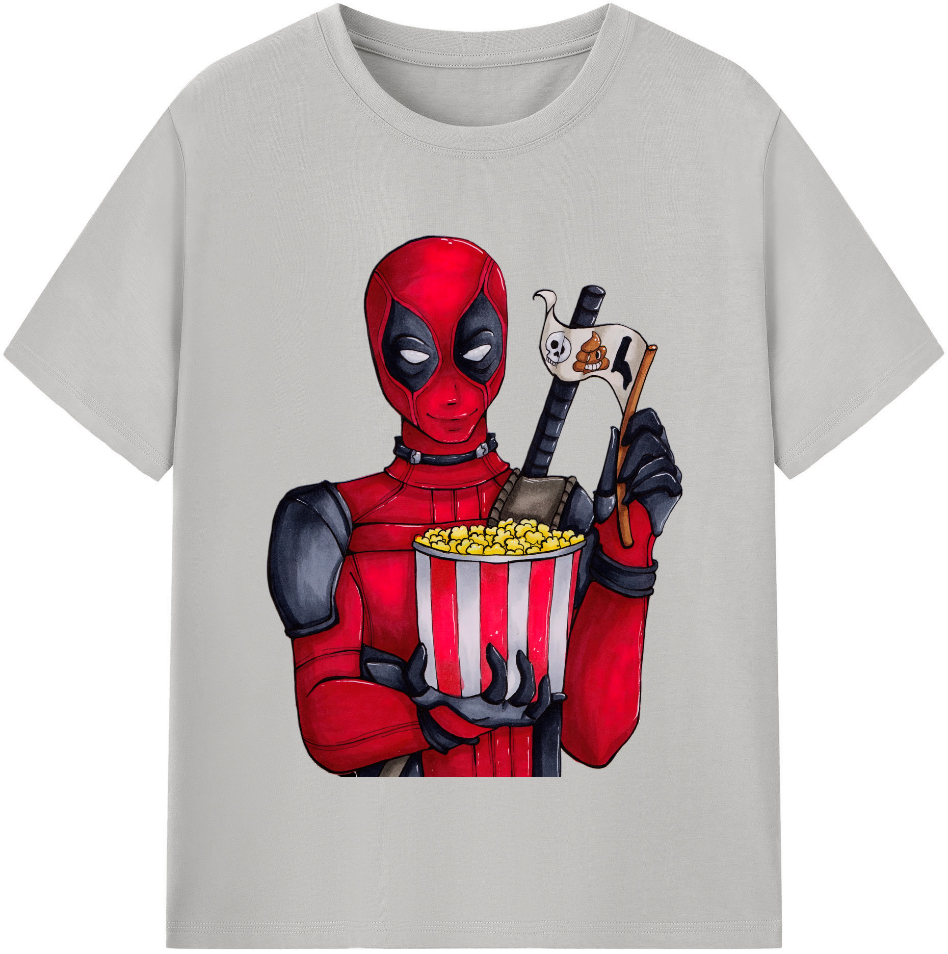 （画像用） Deadpool デッドプール レディースカジュアルプリントTシャツ（綿100％）