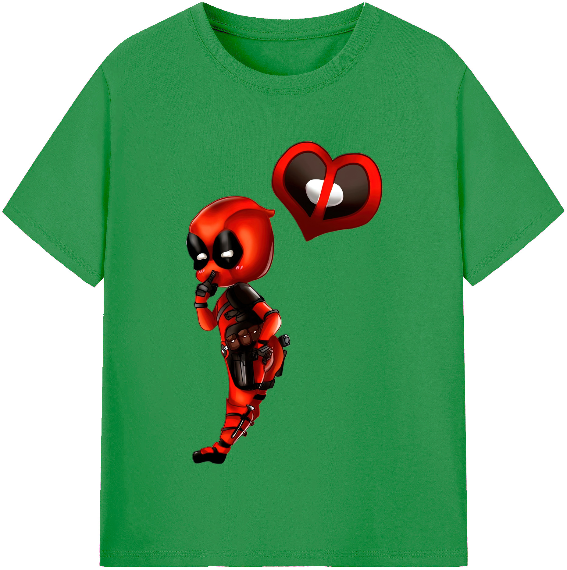 （画像用） Deadpool デッドプール レディースカジュアルプリントTシャツ（綿100％）
