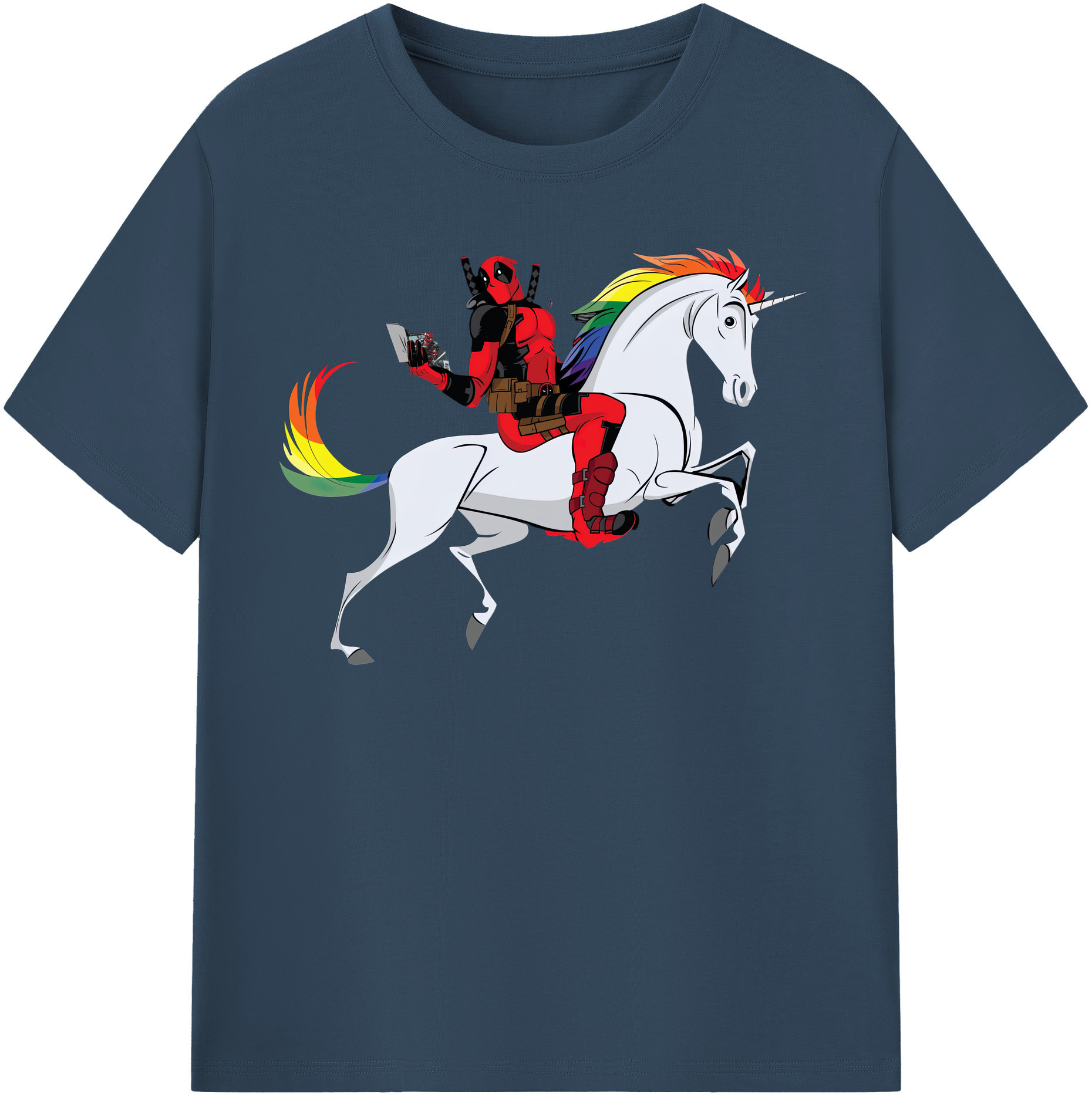 （画像用） Deadpool デッドプール レディースカジュアルプリントTシャツ（綿100％）