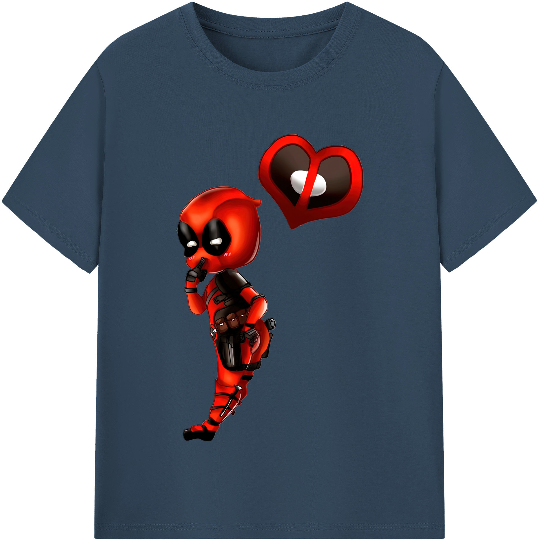 （画像用） Deadpool デッドプール レディースカジュアルプリントTシャツ（綿100％）