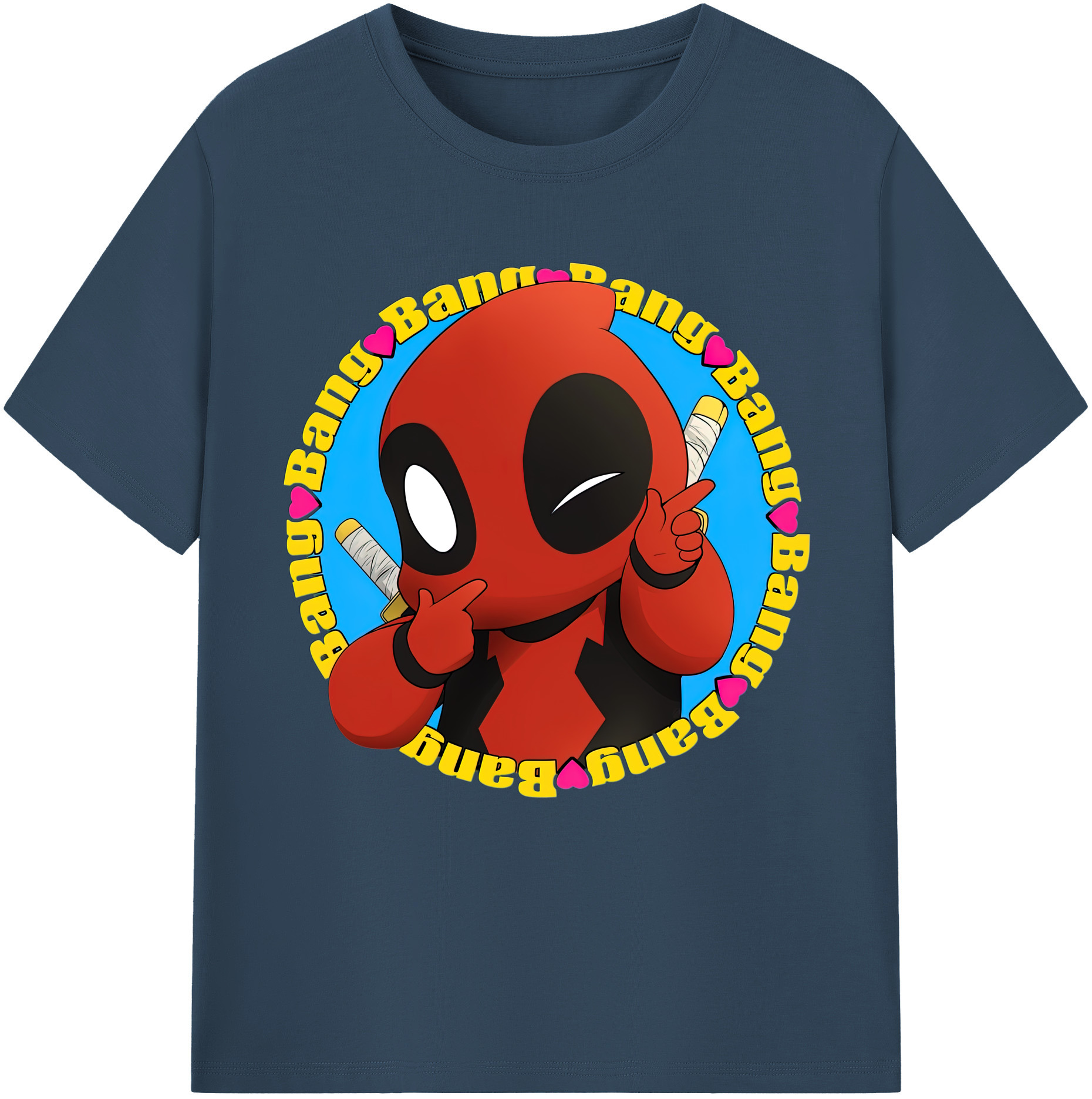 （画像用） Deadpool デッドプール レディースカジュアルプリントTシャツ（綿100％）
