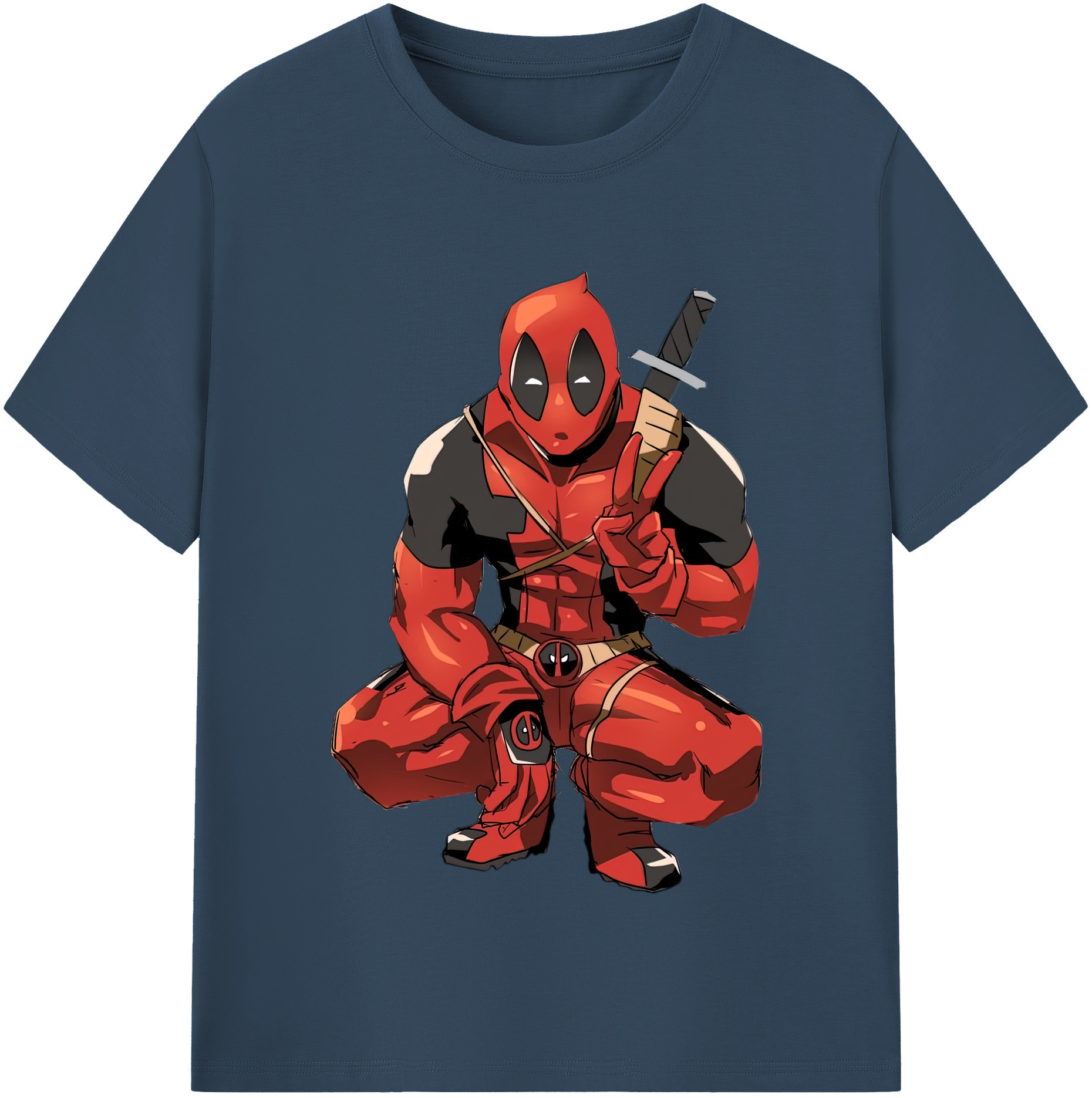 （画像用） Deadpool デッドプール レディースカジュアルプリントTシャツ（綿100％）
