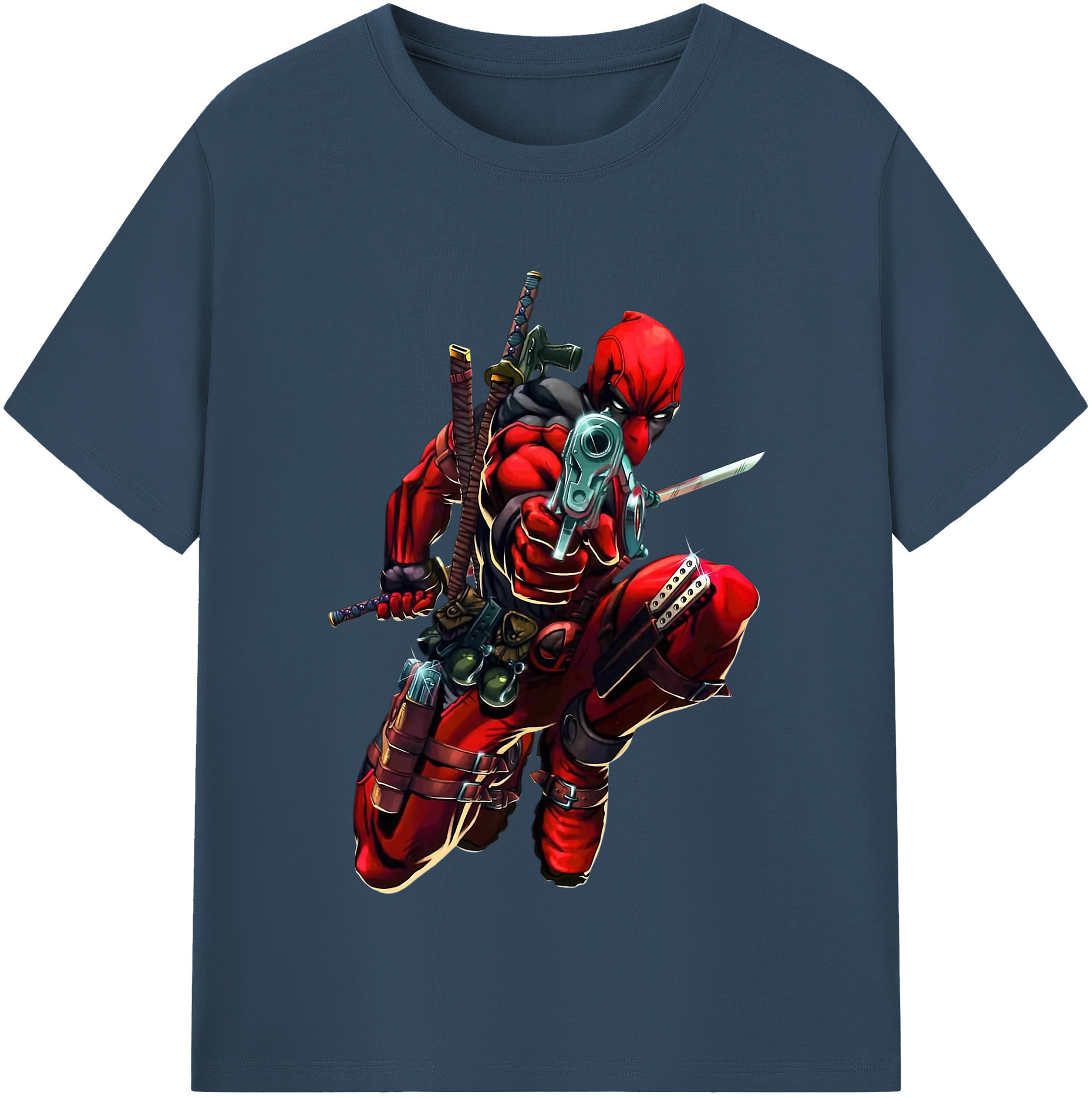 （画像用） Deadpool デッドプール レディースカジュアルプリントTシャツ（綿100％）