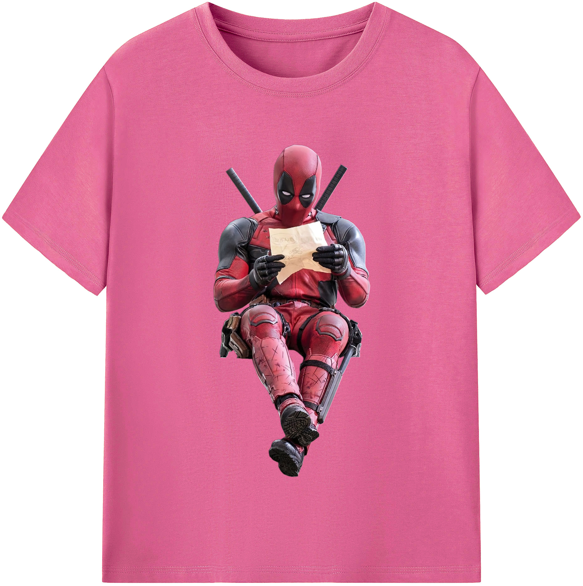 （画像用） Deadpool デッドプール レディースカジュアルプリントTシャツ（綿100％）