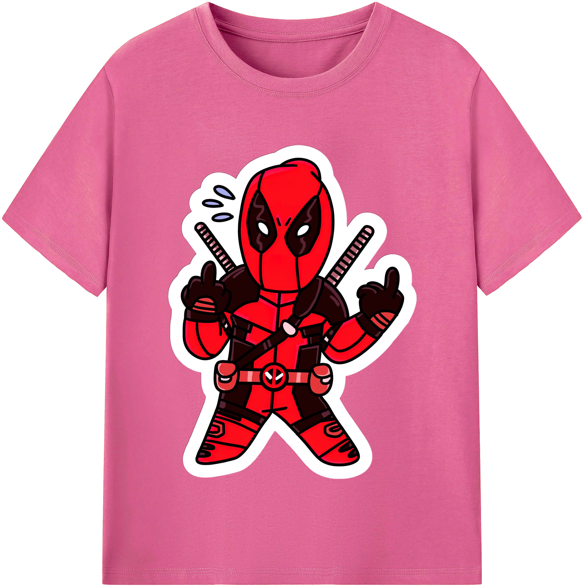 （画像用） Deadpool デッドプール レディースカジュアルプリントTシャツ（綿100％）