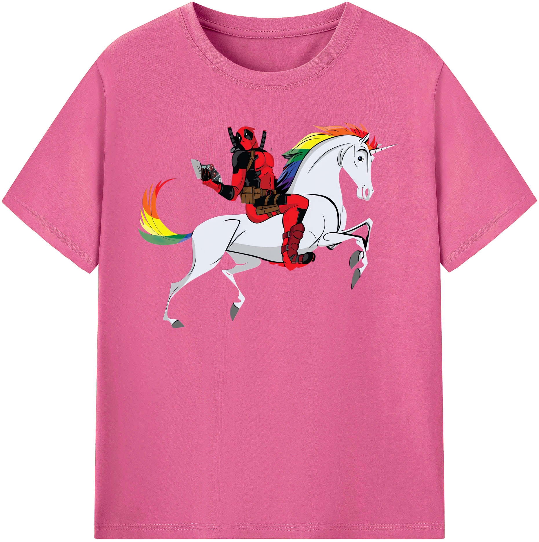 （画像用） Deadpool デッドプール レディースカジュアルプリントTシャツ（綿100％）