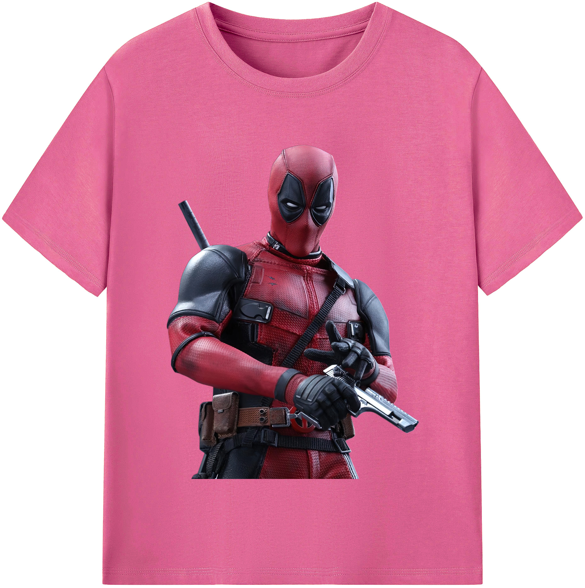（画像用） Deadpool デッドプール レディースカジュアルプリントTシャツ（綿100％）