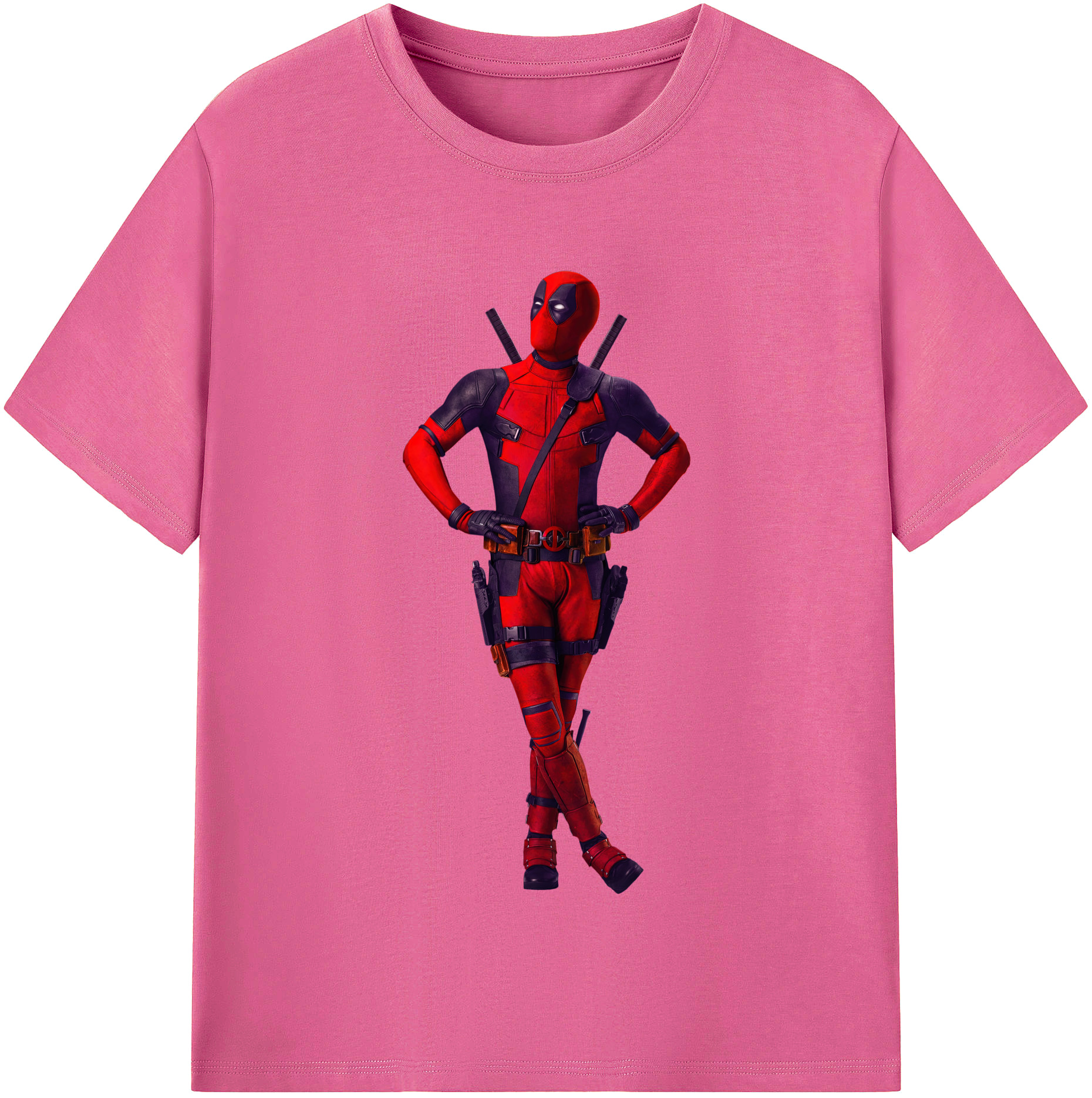 （画像用） Deadpool デッドプール レディースカジュアルプリントTシャツ（綿100％）