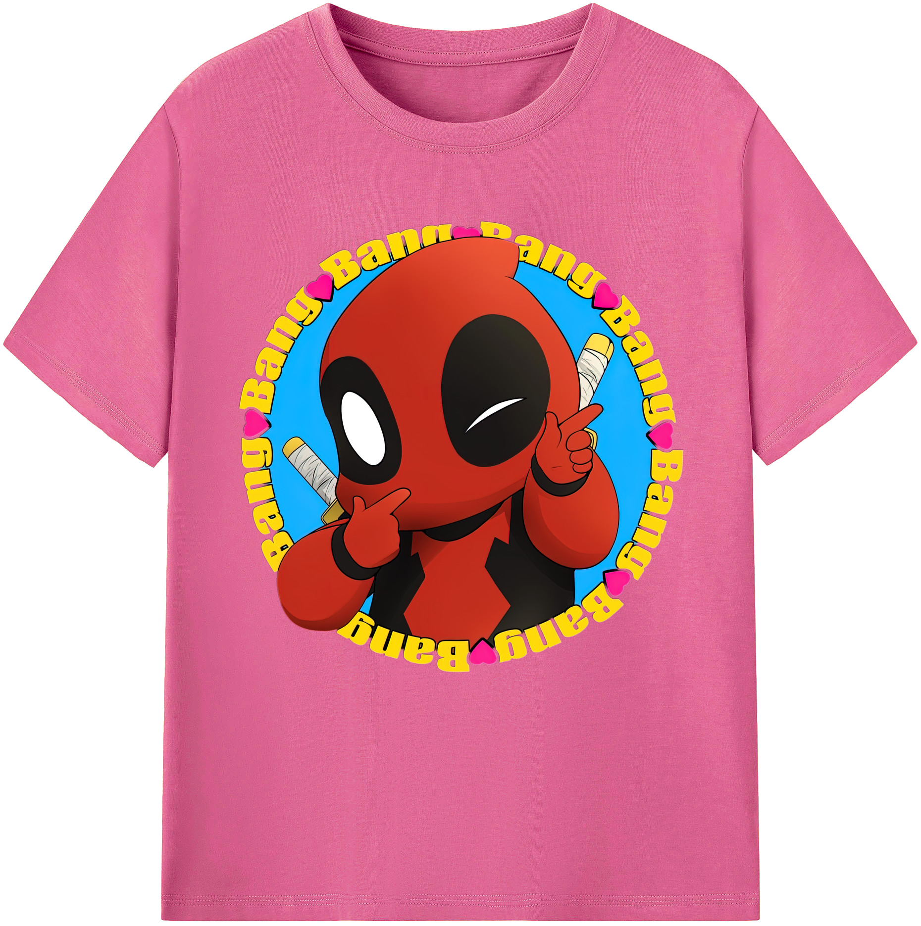 （画像用） Deadpool デッドプール レディースカジュアルプリントTシャツ（綿100％）
