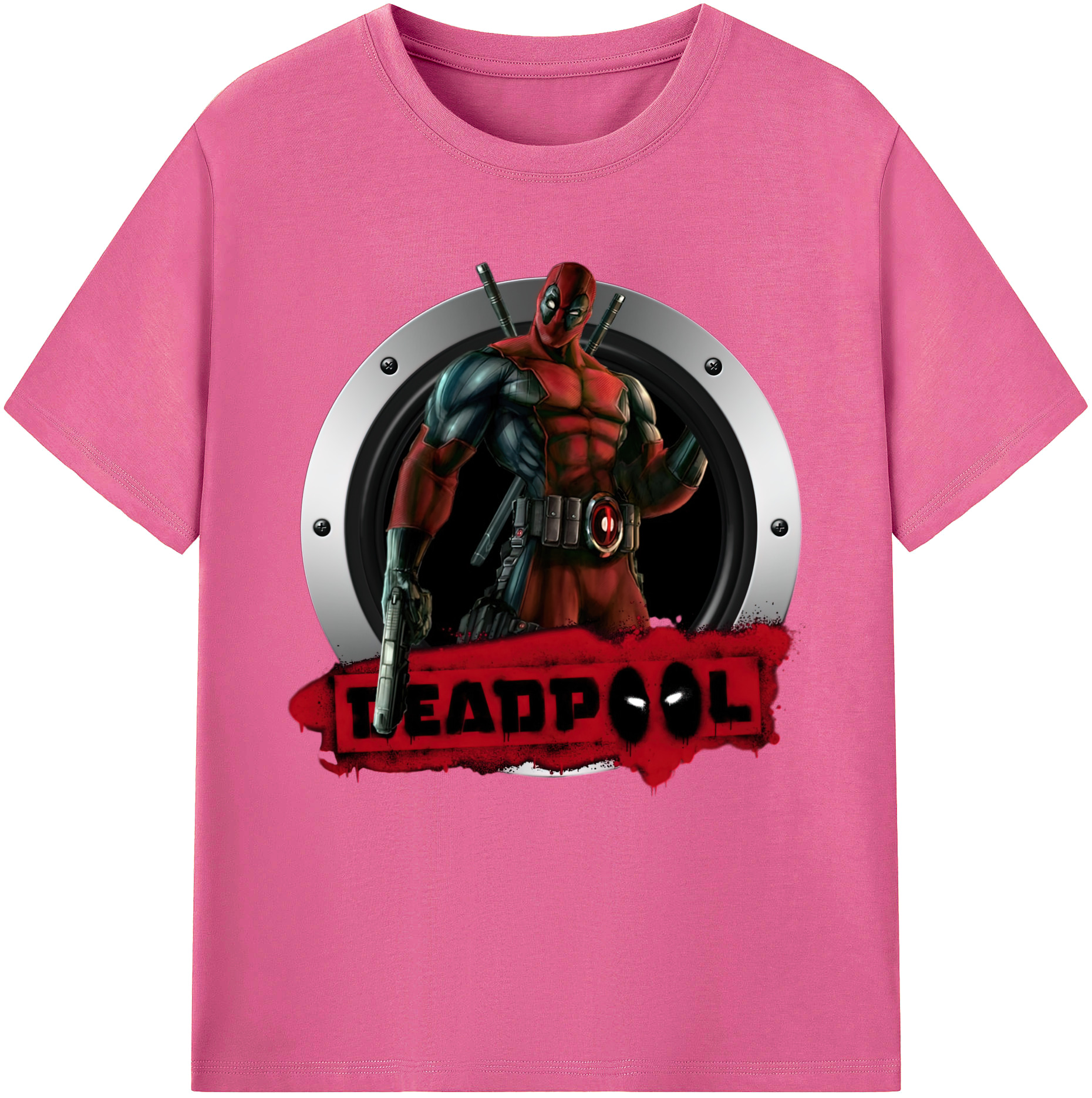 （画像用） Deadpool デッドプール レディースカジュアルプリントTシャツ（綿100％）