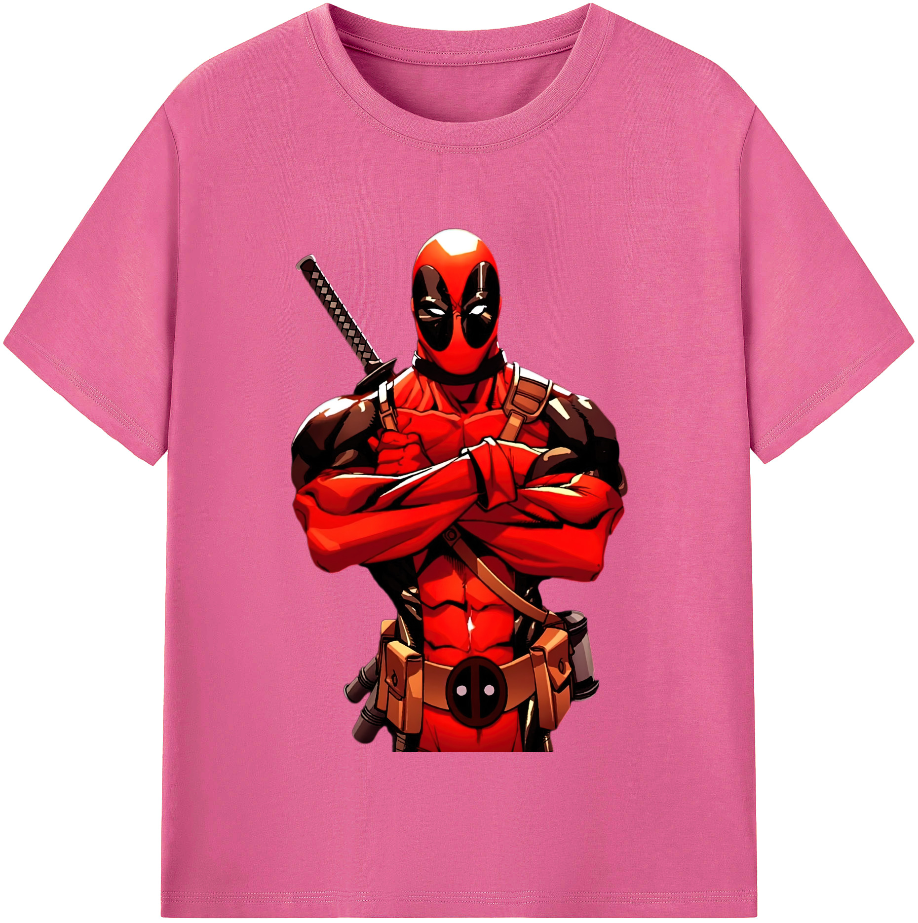 （画像用） Deadpool デッドプール レディースカジュアルプリントTシャツ（綿100％）