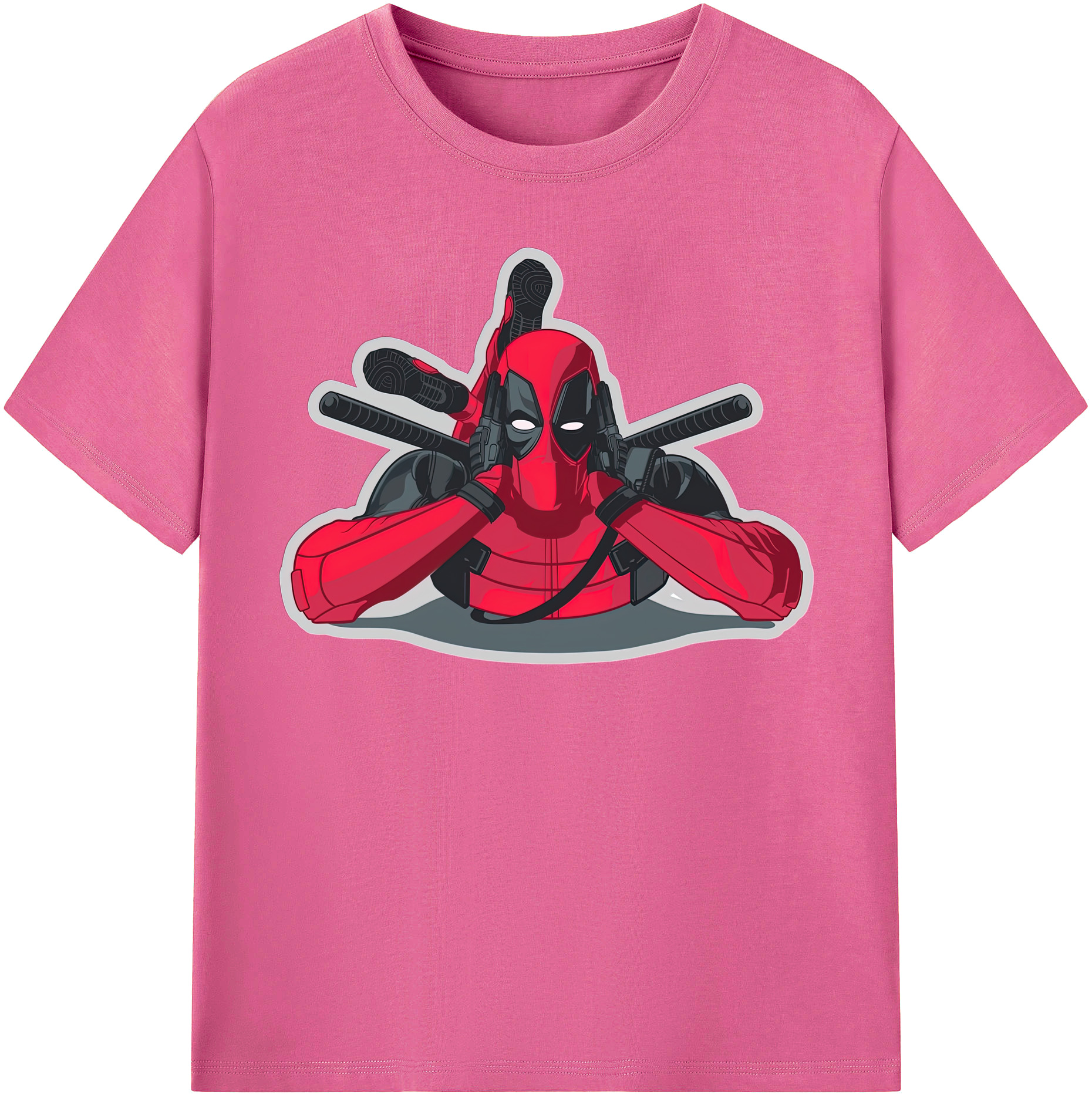 （画像用） Deadpool デッドプール レディースカジュアルプリントTシャツ（綿100％）