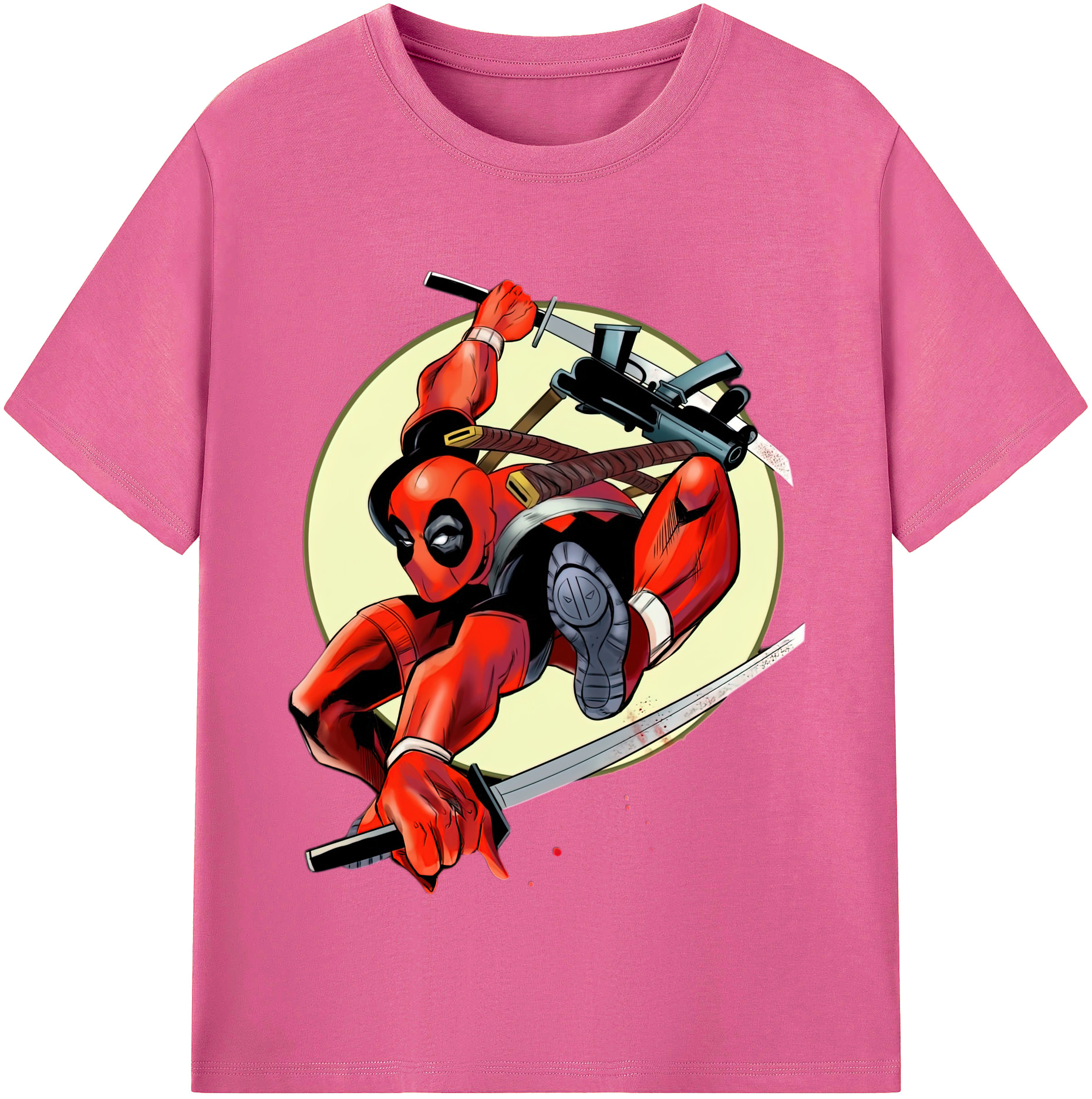 （画像用） Deadpool デッドプール レディースカジュアルプリントTシャツ（綿100％）