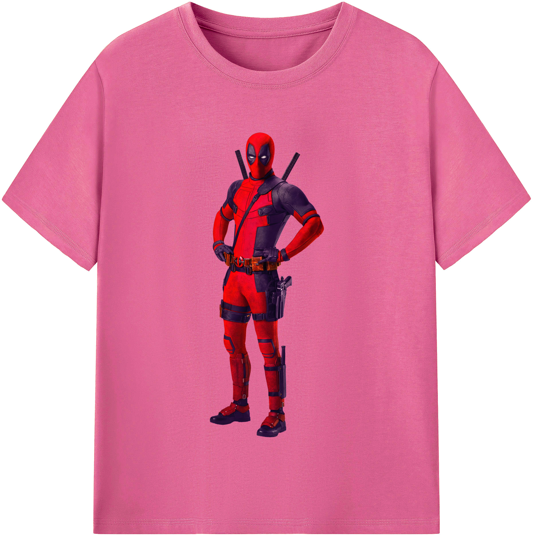 （画像用） Deadpool デッドプール レディースカジュアルプリントTシャツ（綿100％）