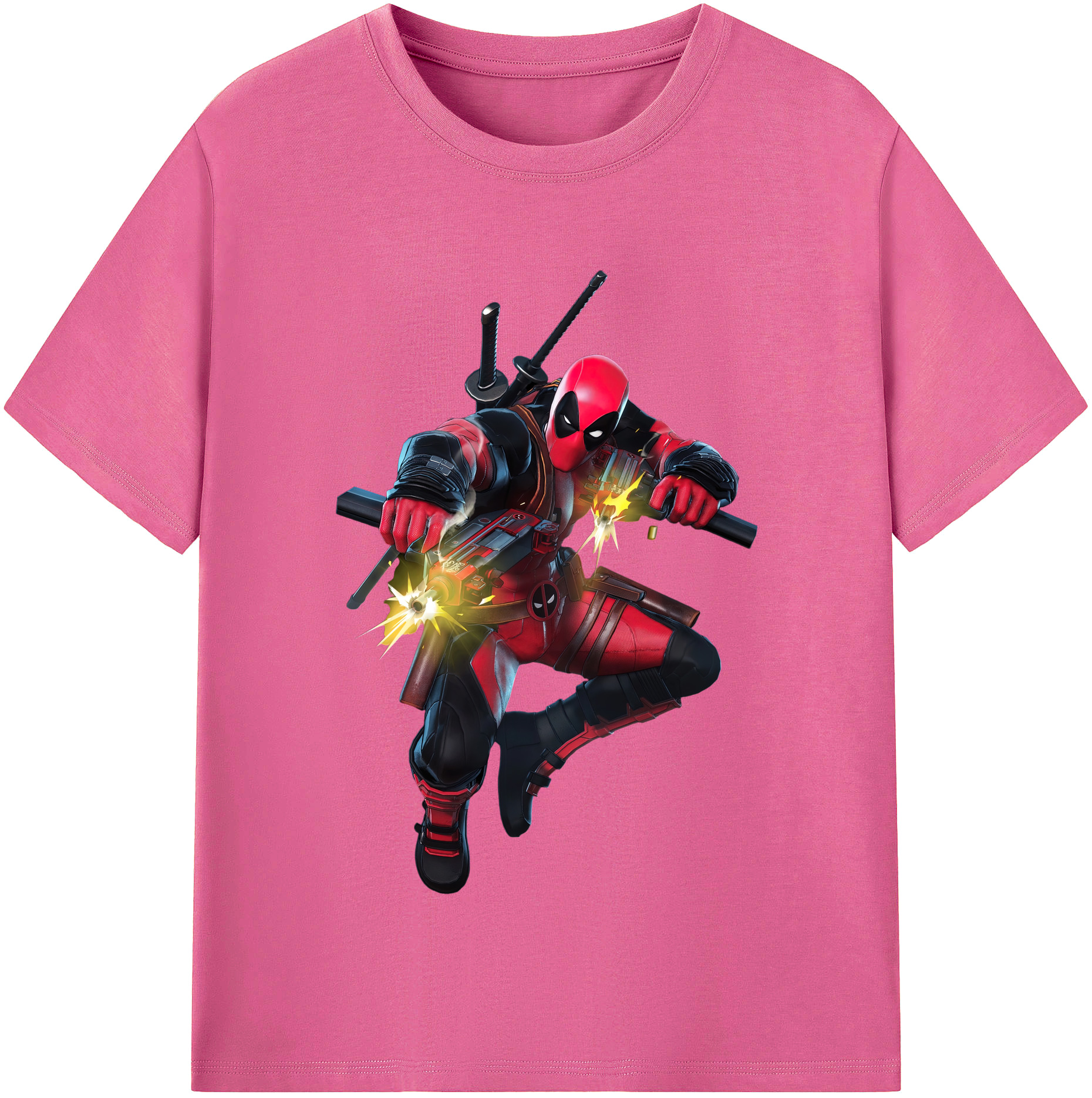 （画像用） Deadpool デッドプール レディースカジュアルプリントTシャツ（綿100％）