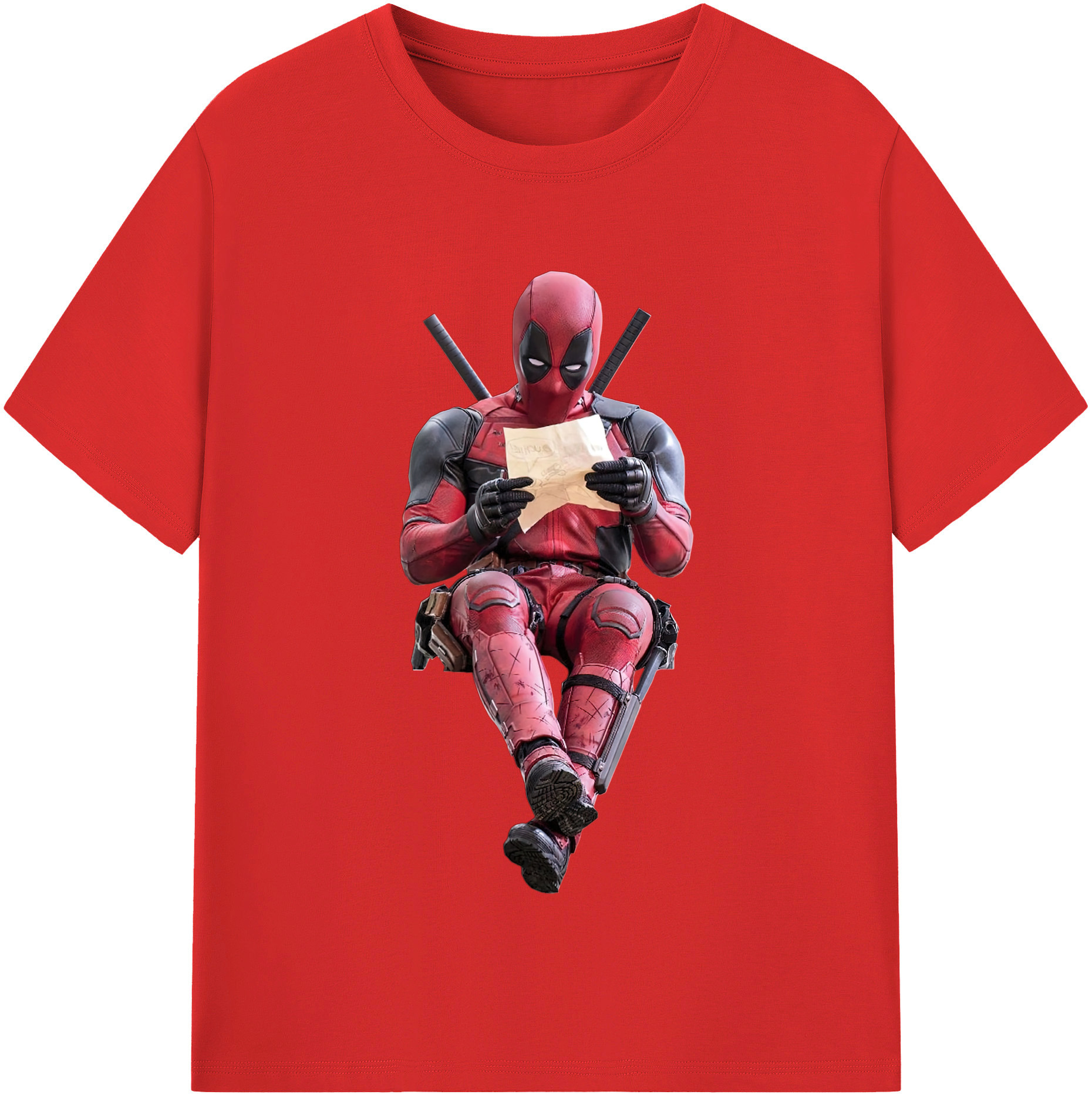 （画像用） Deadpool デッドプール レディースカジュアルプリントTシャツ（綿100％）