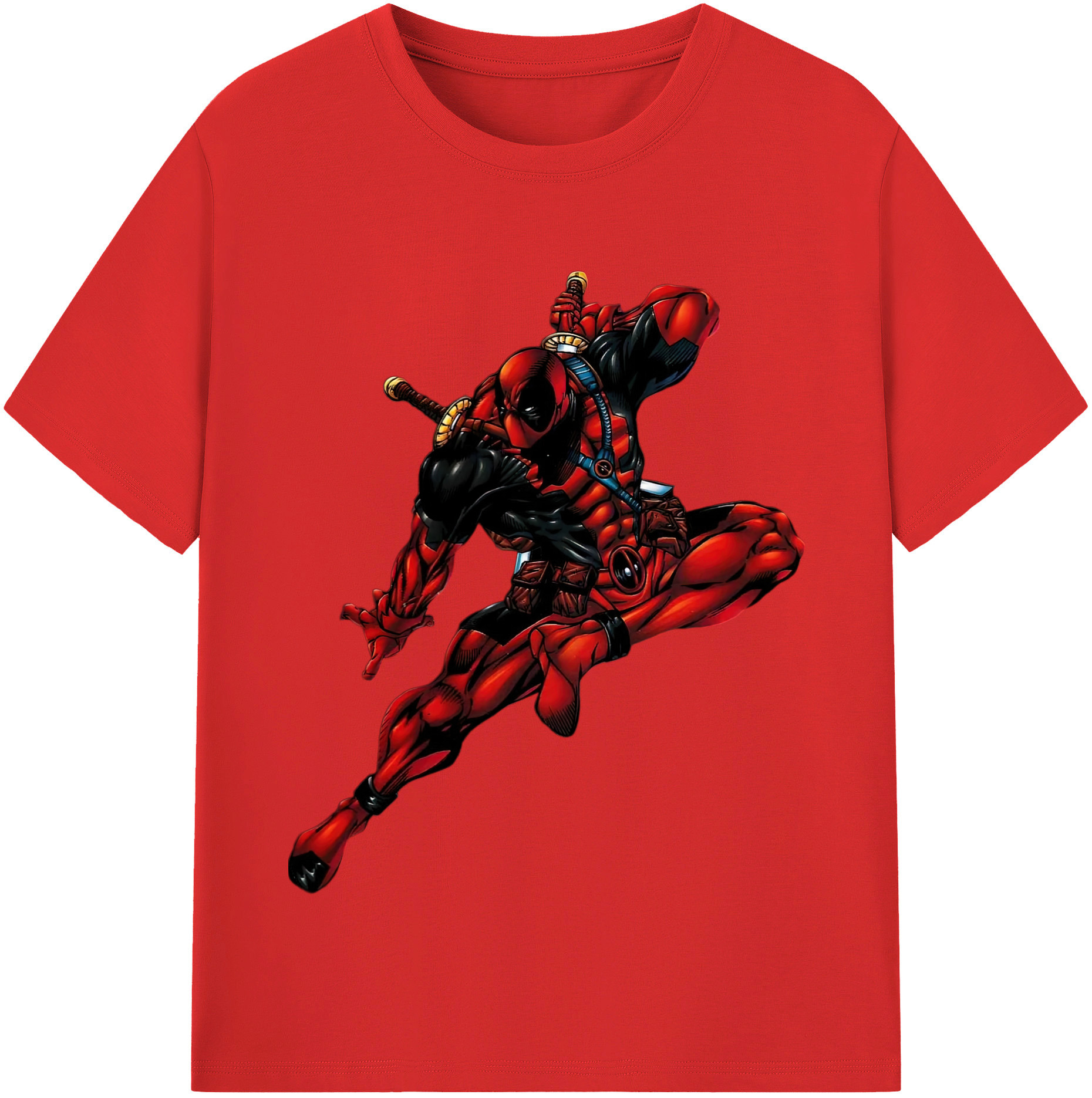 （画像用） Deadpool デッドプール レディースカジュアルプリントTシャツ（綿100％）