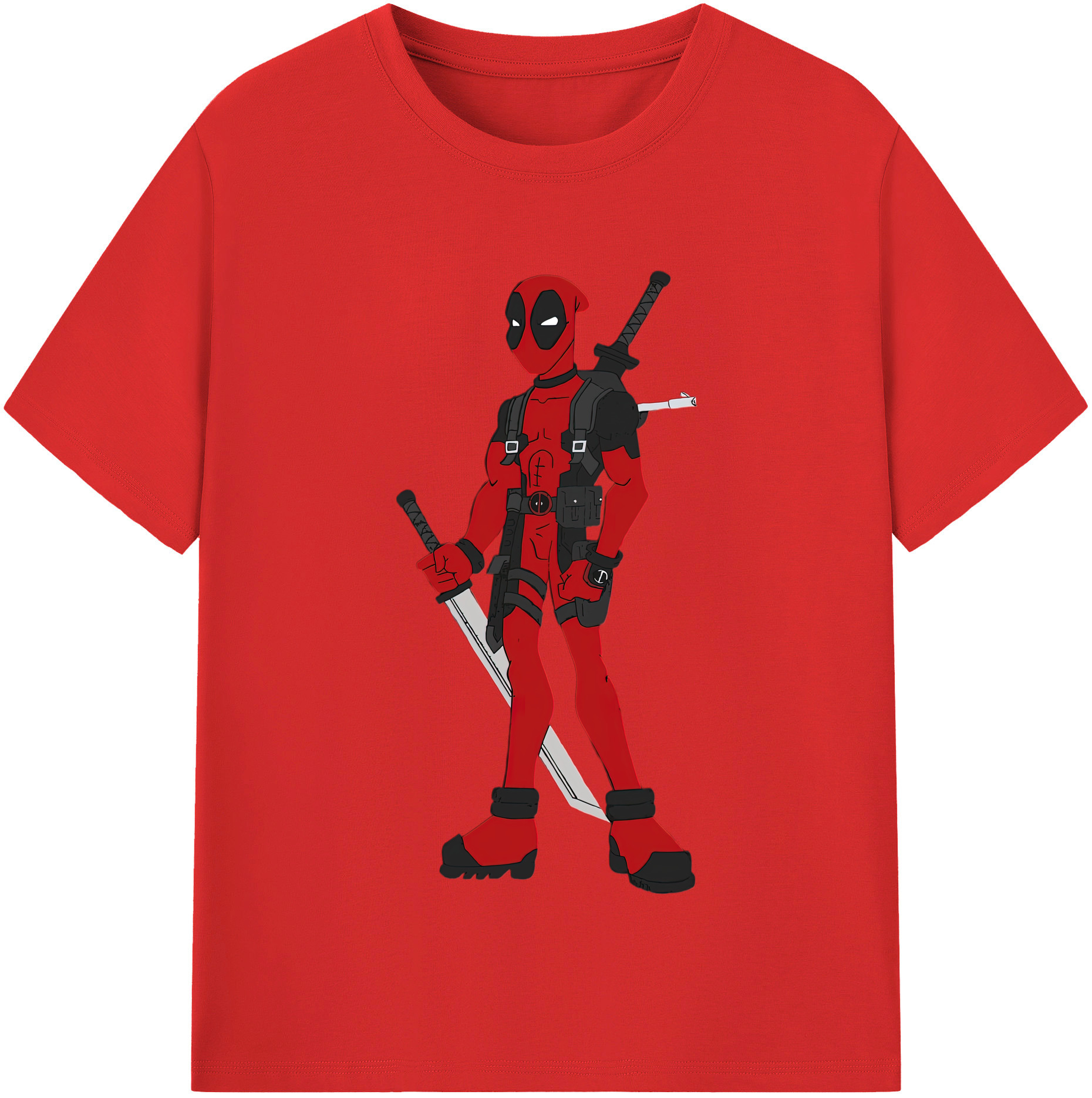（画像用） Deadpool デッドプール レディースカジュアルプリントTシャツ（綿100％）