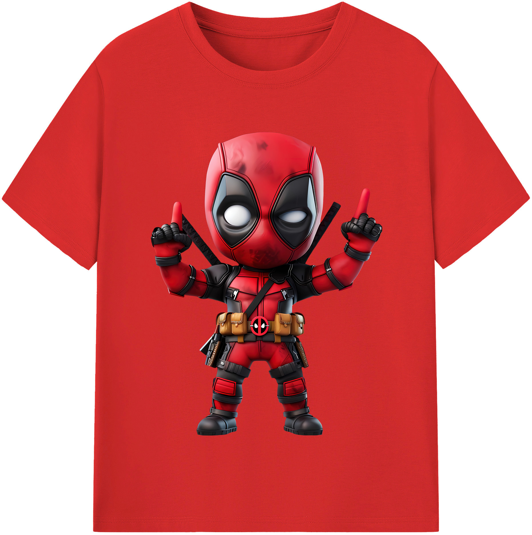 （画像用） Deadpool デッドプール レディースカジュアルプリントTシャツ（綿100％）
