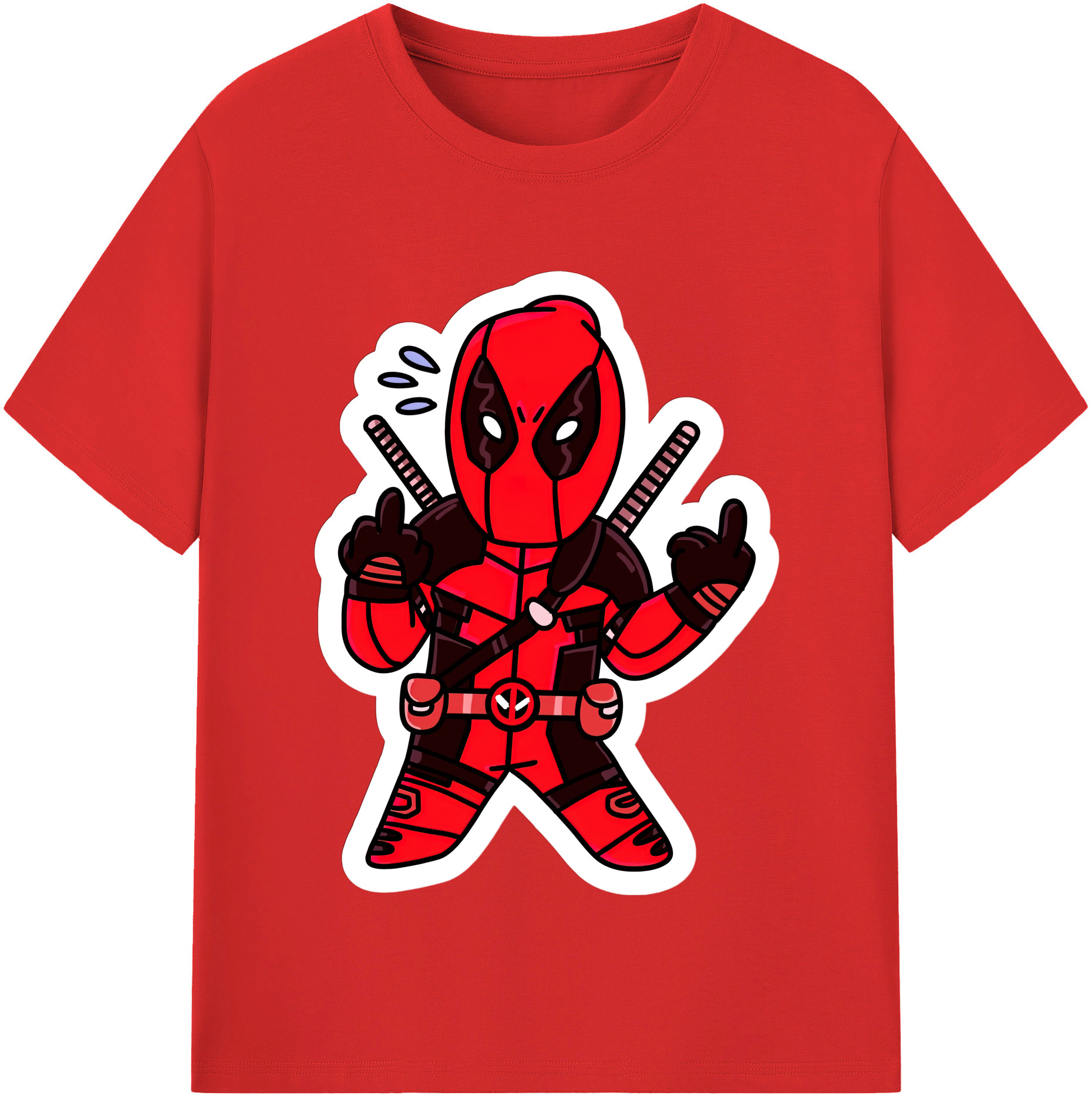 （画像用） Deadpool デッドプール レディースカジュアルプリントTシャツ（綿100％）