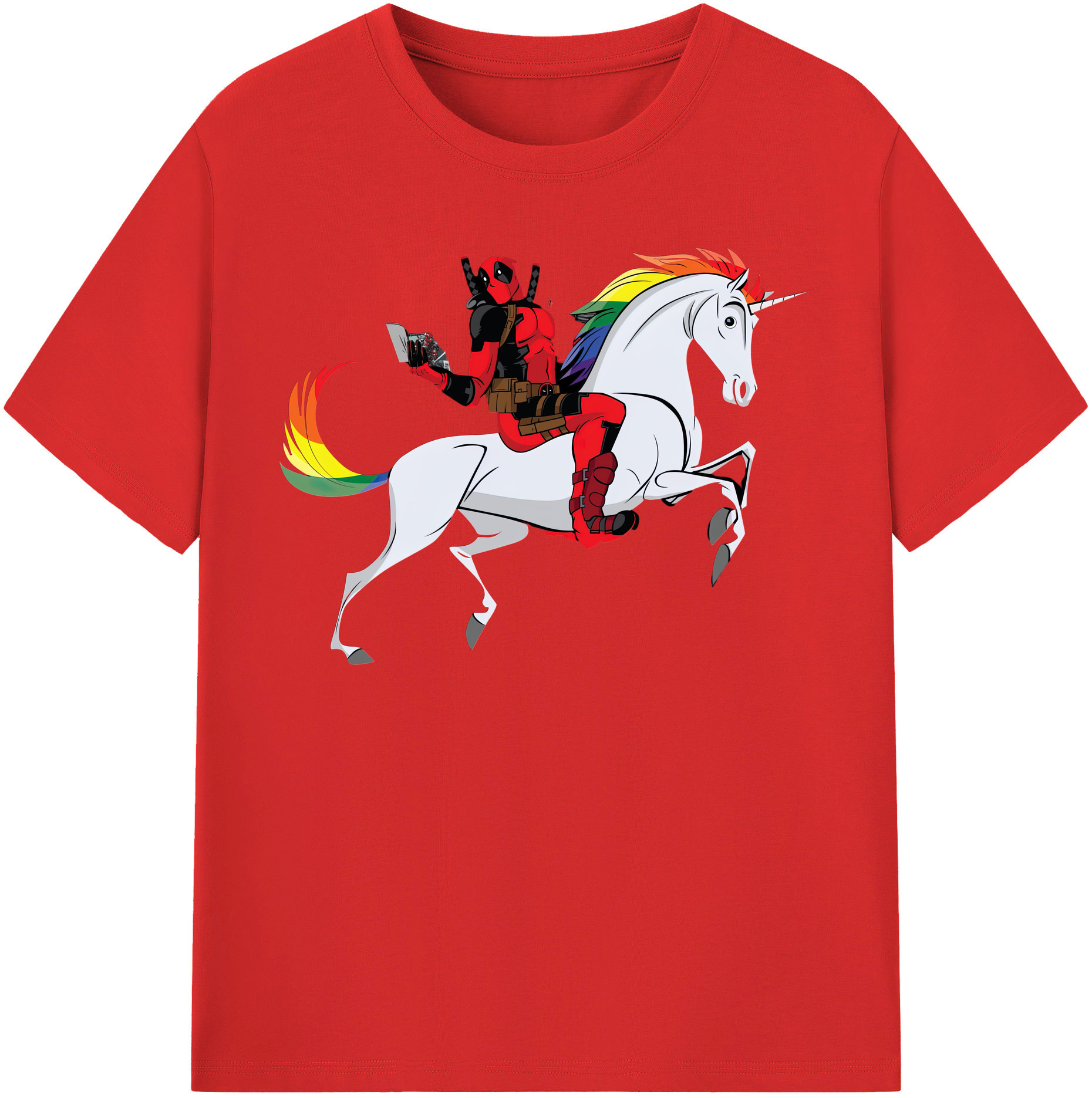 （画像用） Deadpool デッドプール レディースカジュアルプリントTシャツ（綿100％）