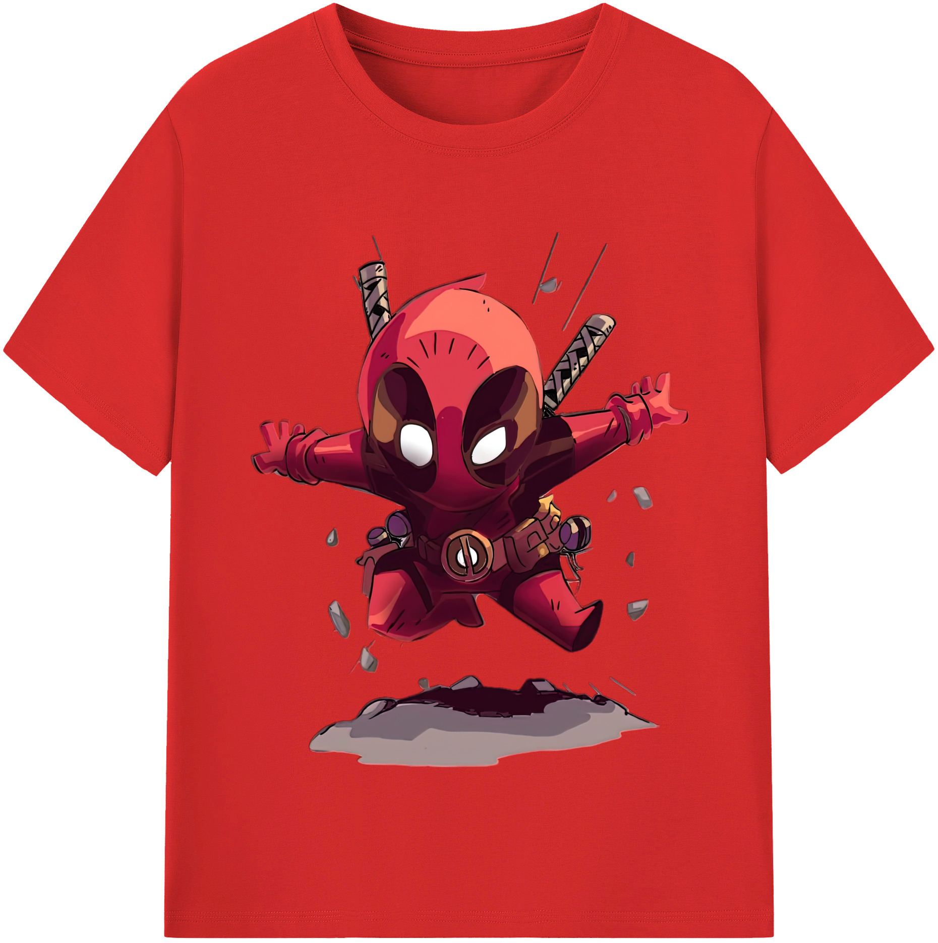 （画像用） Deadpool デッドプール レディースカジュアルプリントTシャツ（綿100％）