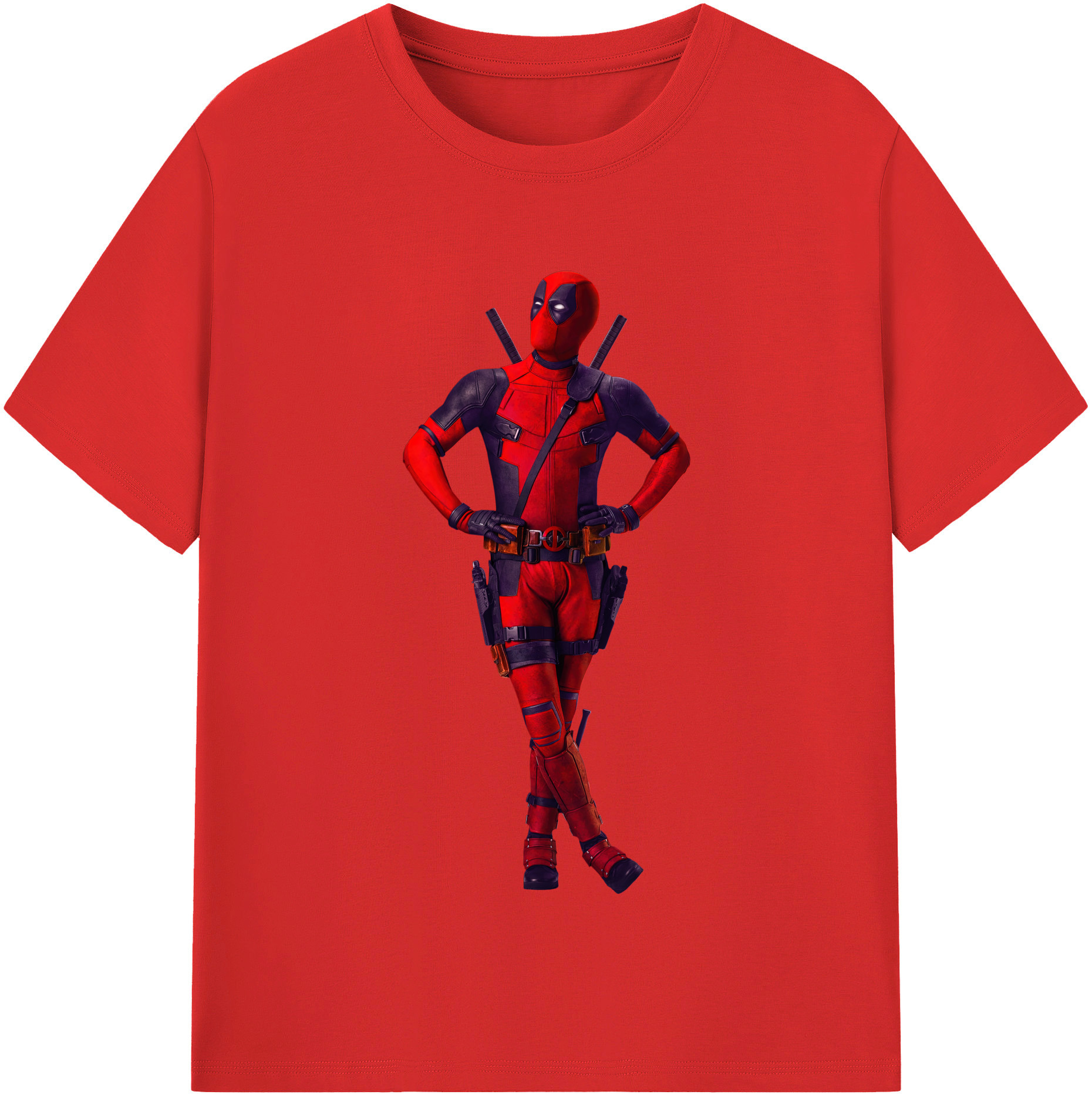 （画像用） Deadpool デッドプール レディースカジュアルプリントTシャツ（綿100％）