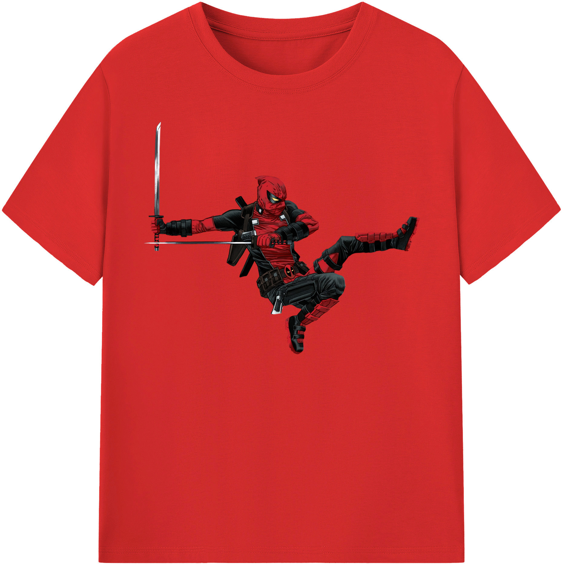 （画像用） Deadpool デッドプール レディースカジュアルプリントTシャツ（綿100％）